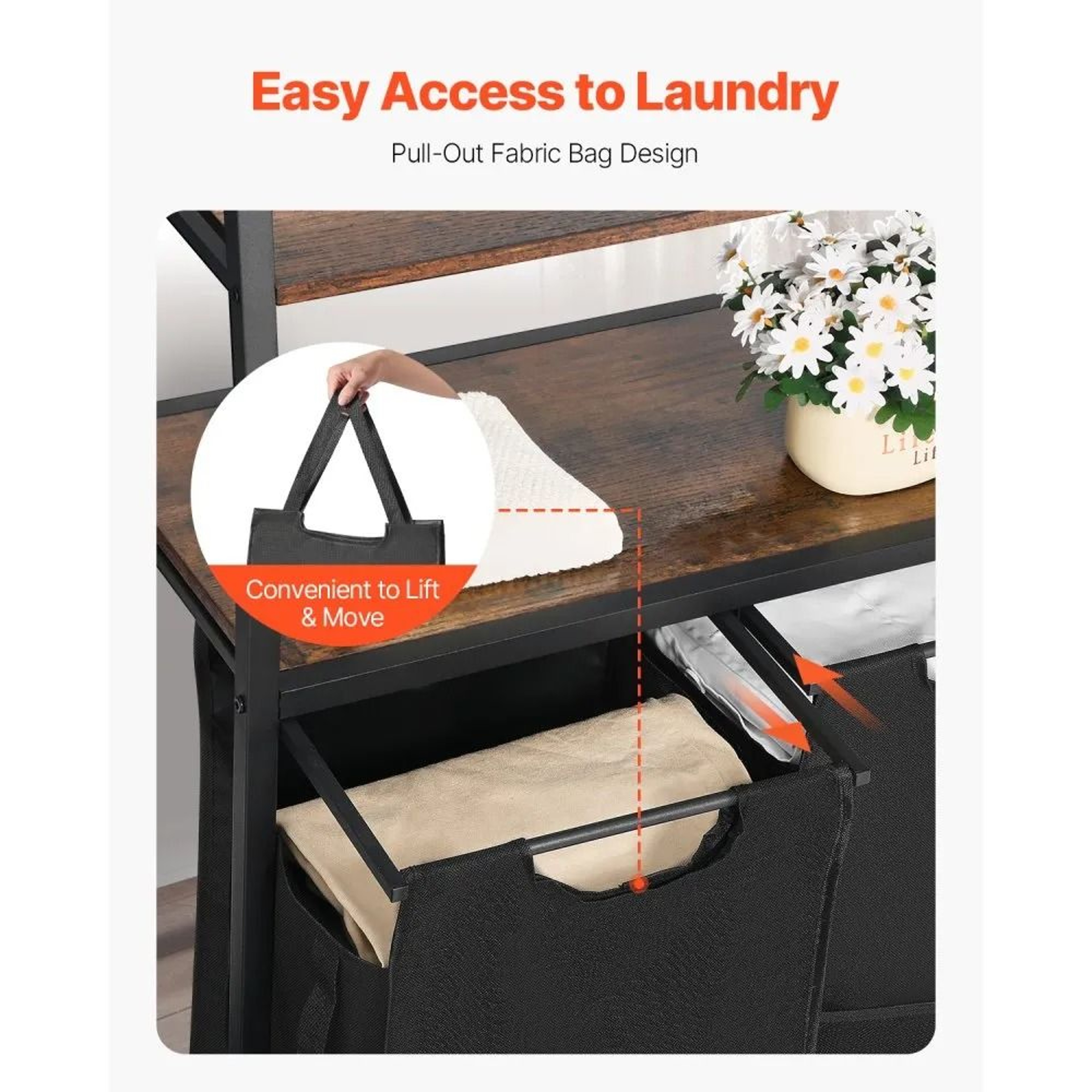 4 Tier Laundry Sorter With Shelves Tall Hamper Organizer With Hooks 4