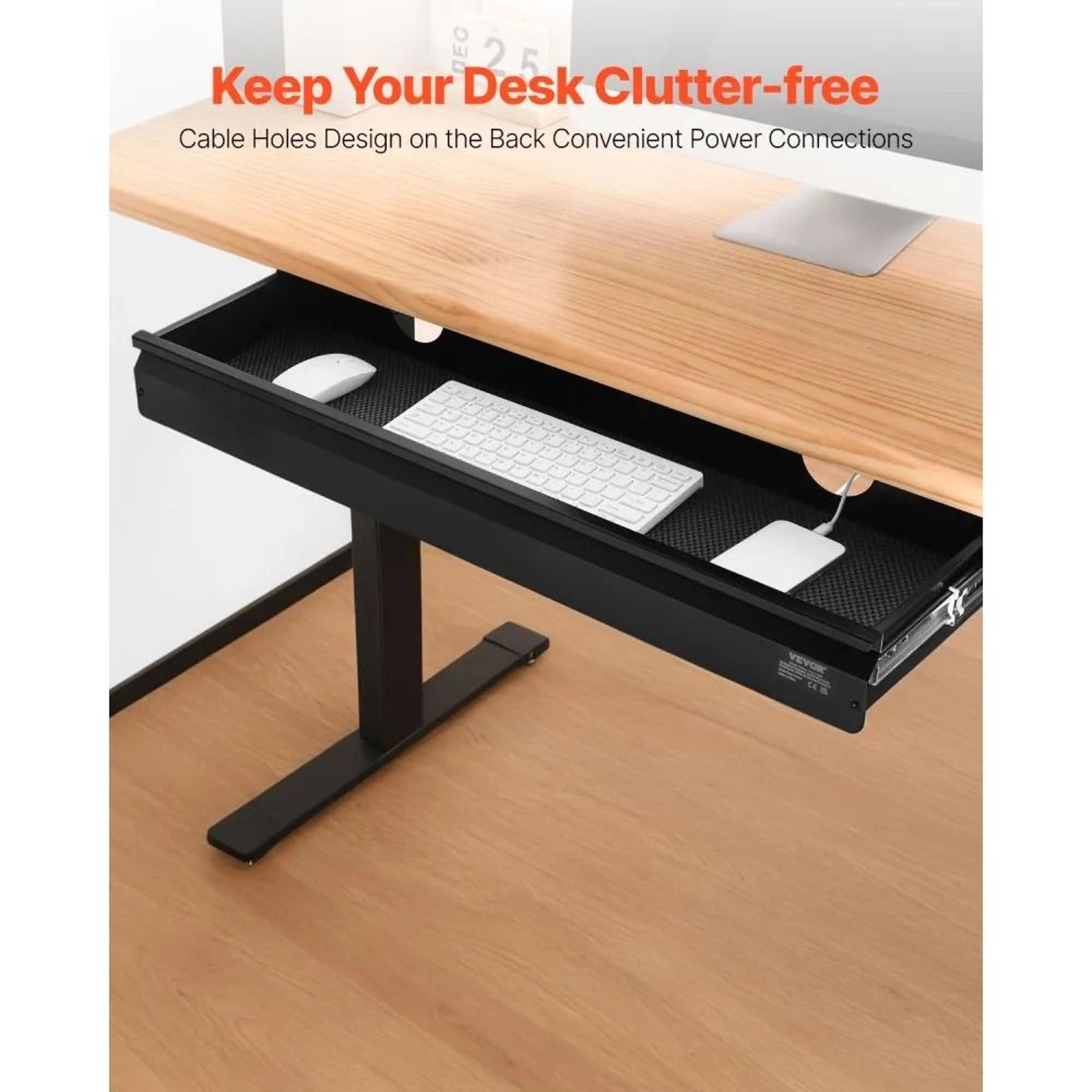 33 Inch Under Desk Drawer Organizer Slide Out Hidden Storage Drawer 1