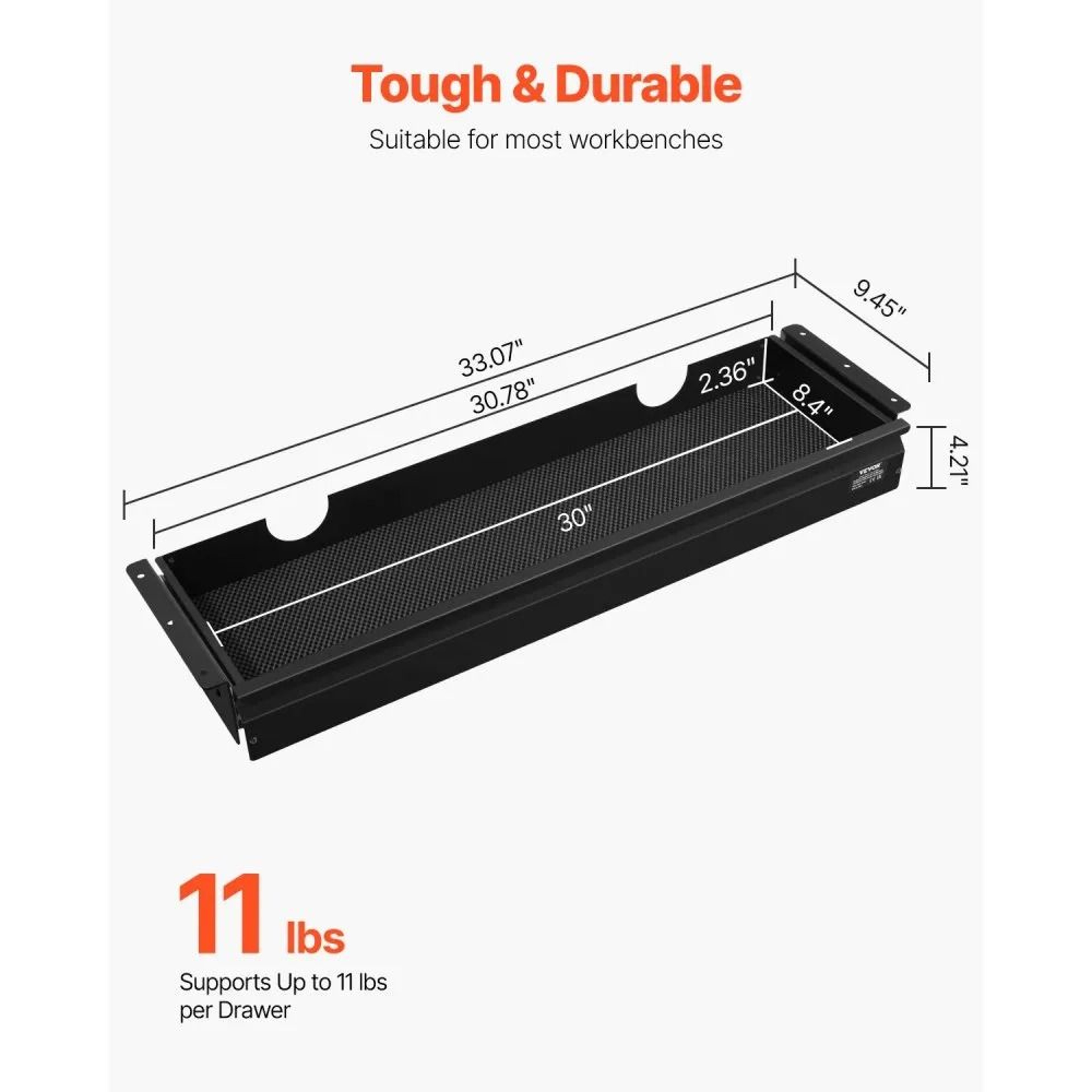 33 Inch Under Desk Drawer Organizer Slide Out Hidden Storage Drawer 6