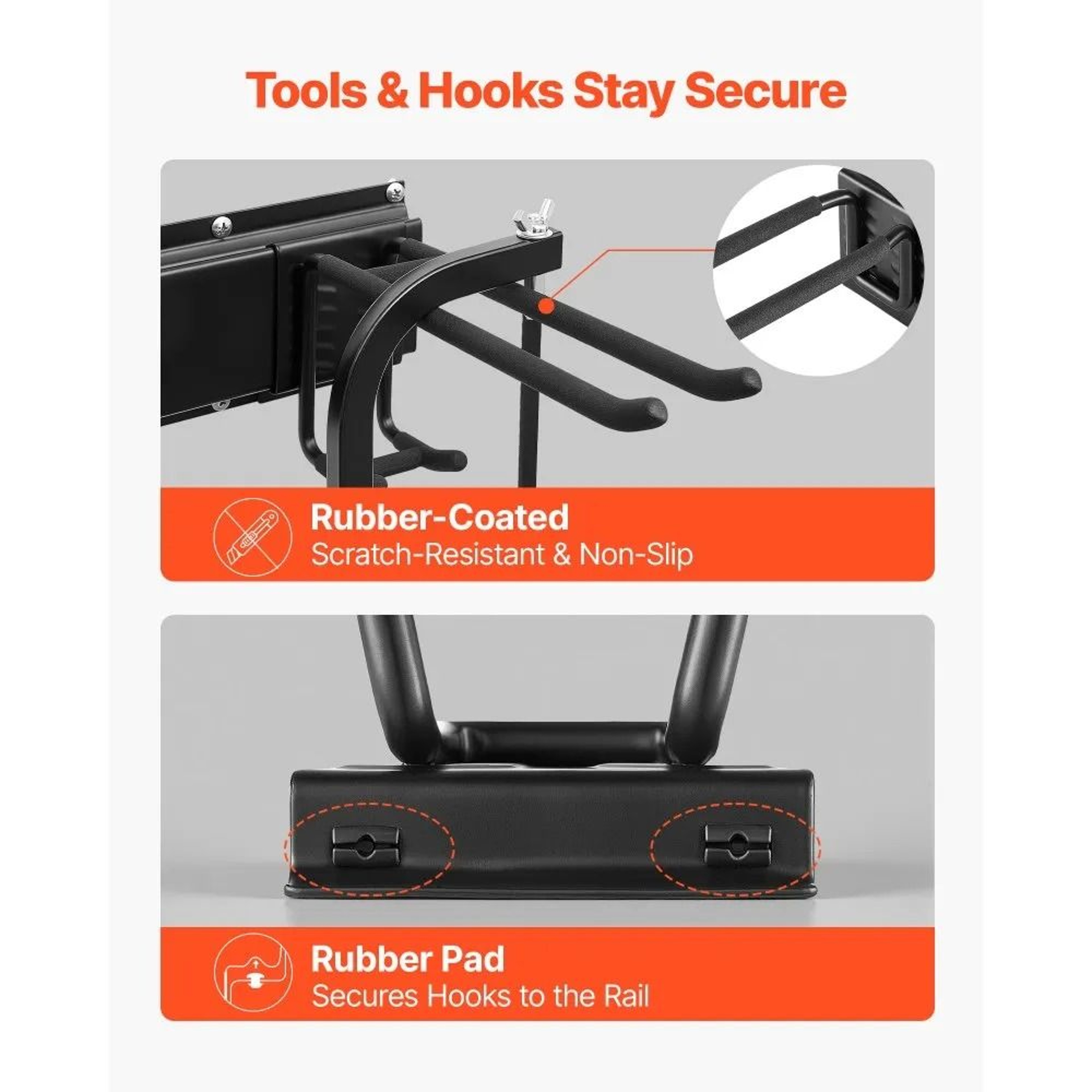 Garage Tool Organizer 400 LBS Wall Mount Garden Tool Rack 4