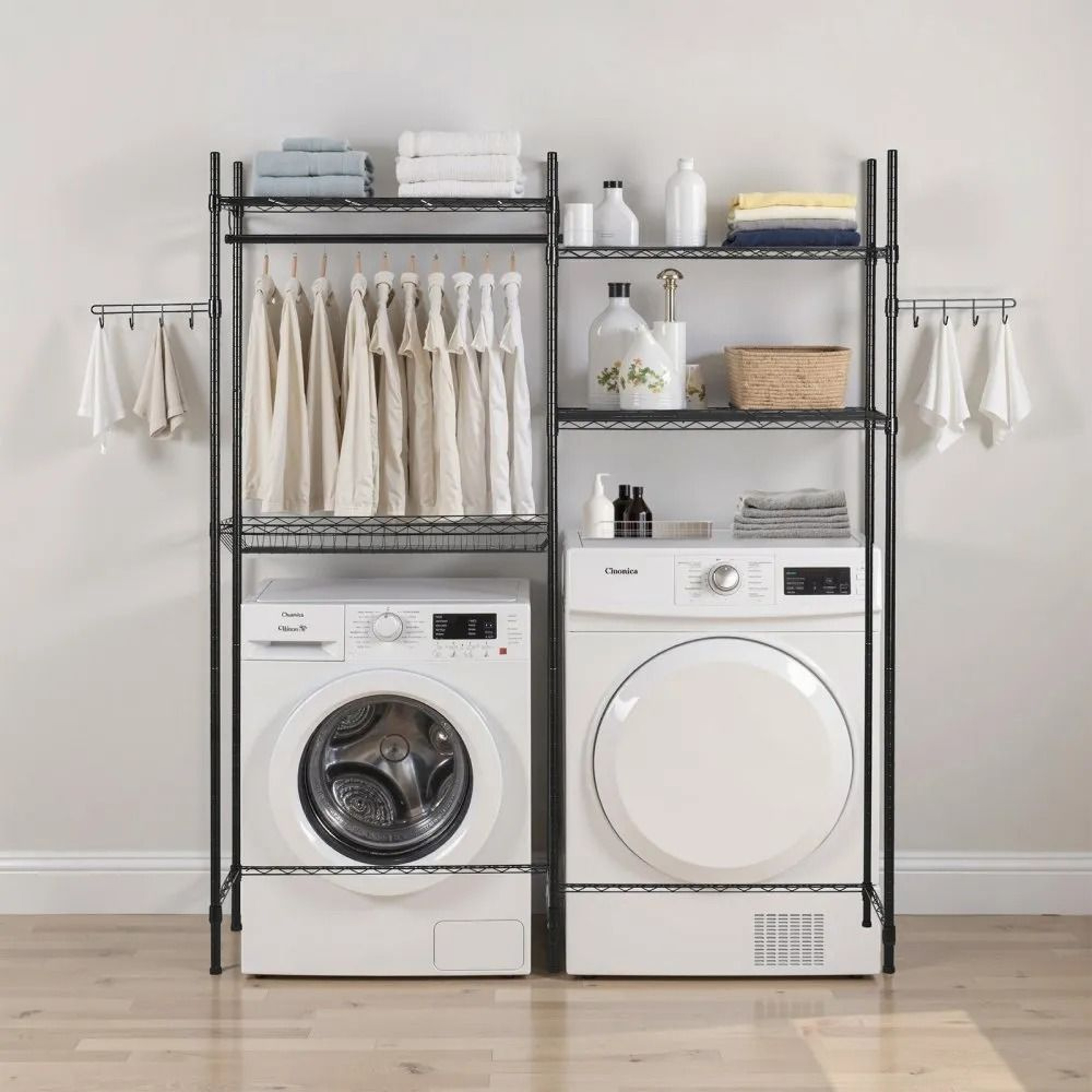 Over Washer Dryer Storage Shelf 4 Tier Laundry Room Organizer Rack 6