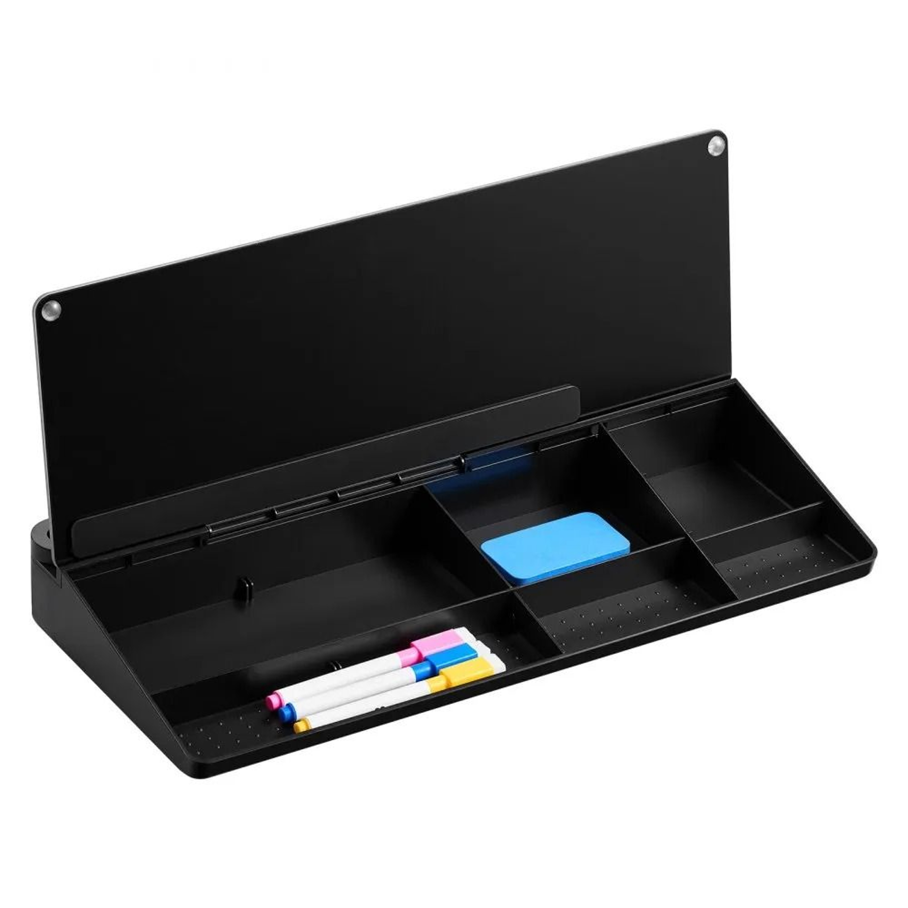 Desktop Glass Whiteboard With Storage Desk Organizer For Office And Study 7