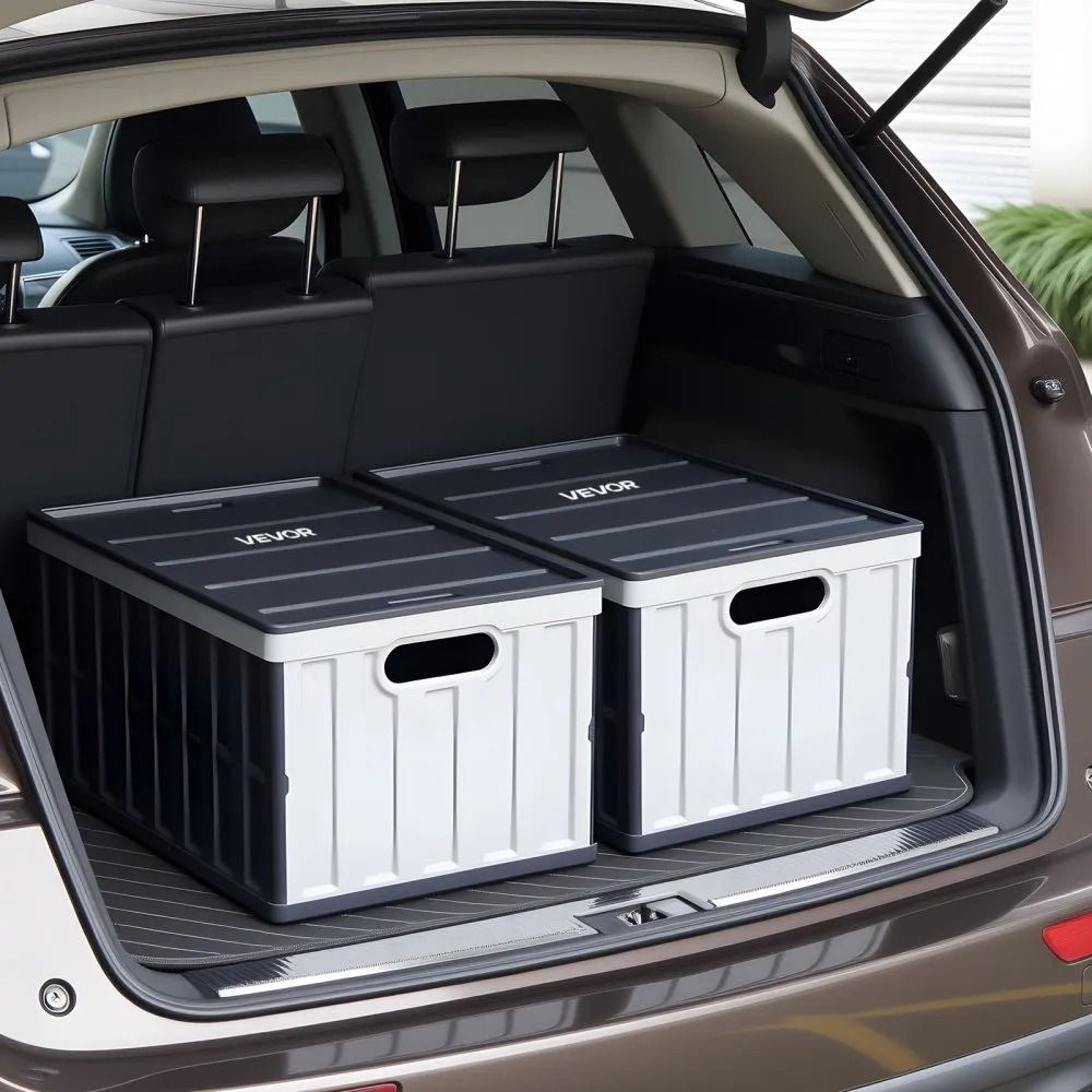 65L Collapsible Storage Bins With Lids Stackable Folding Crates 6