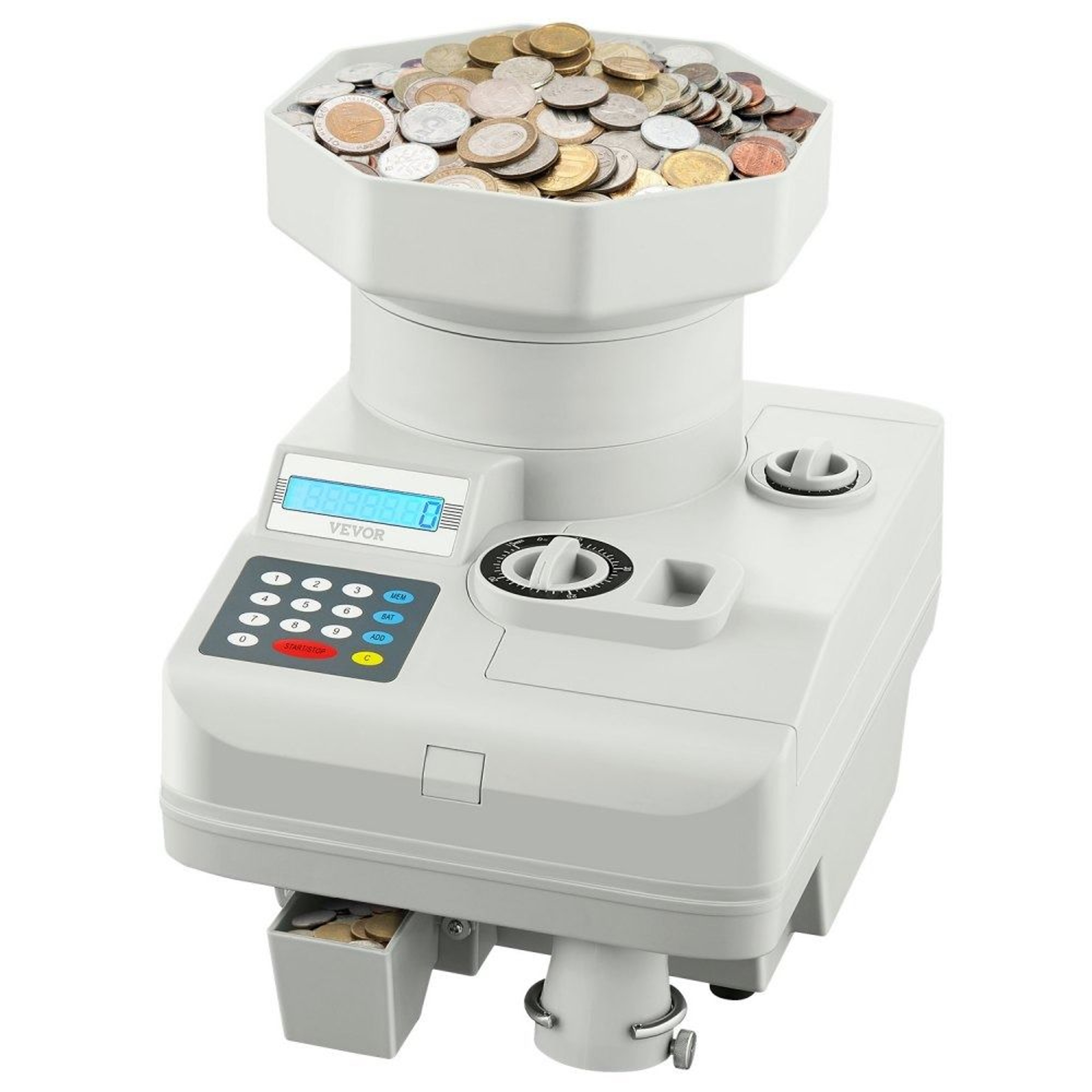 Professional Coin Counter Machine Automatic Coin Sorter With LED Display 11000 Coin Capacity 0