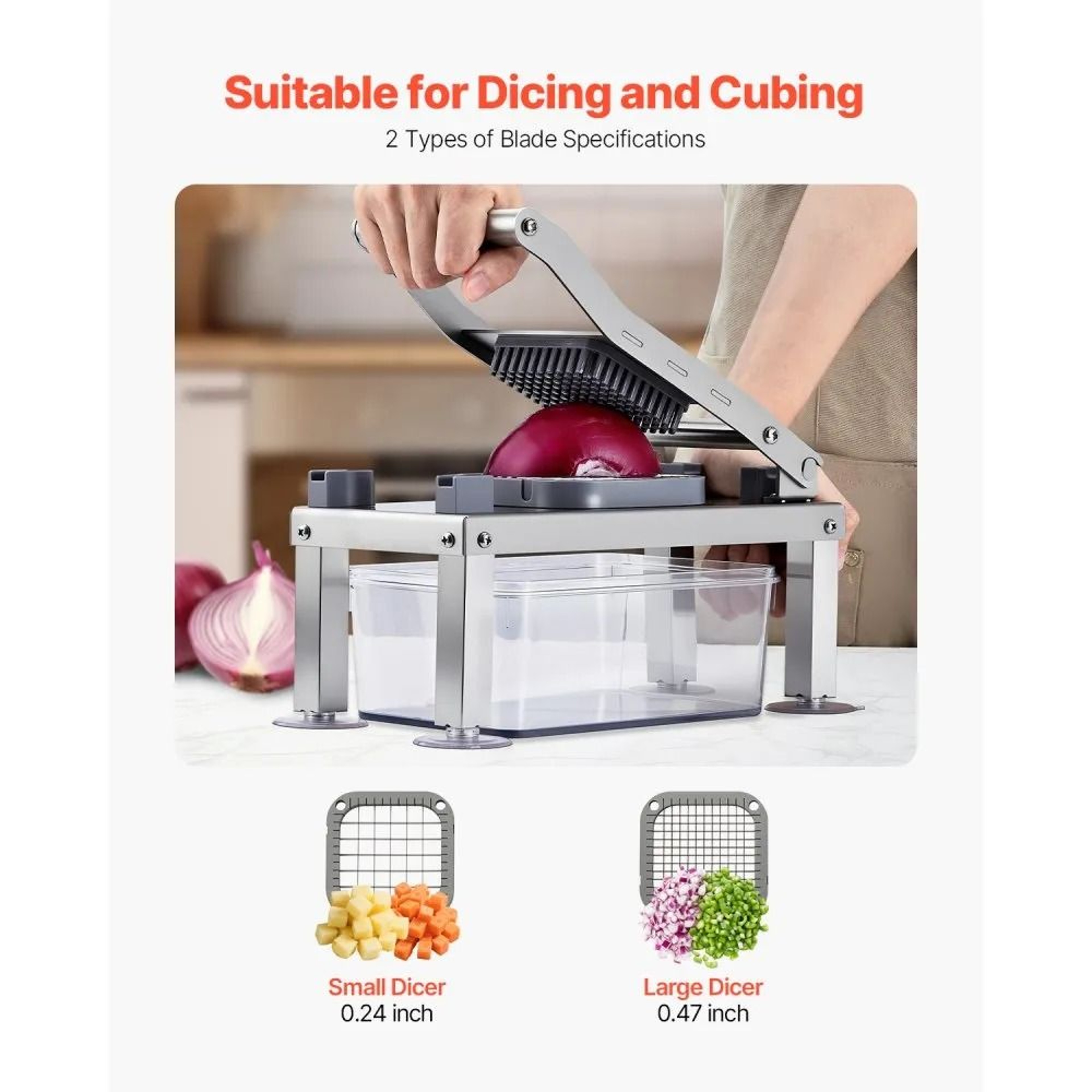 8 Blade Vegetable Chopper Mandoline Slicer With Food Container 3