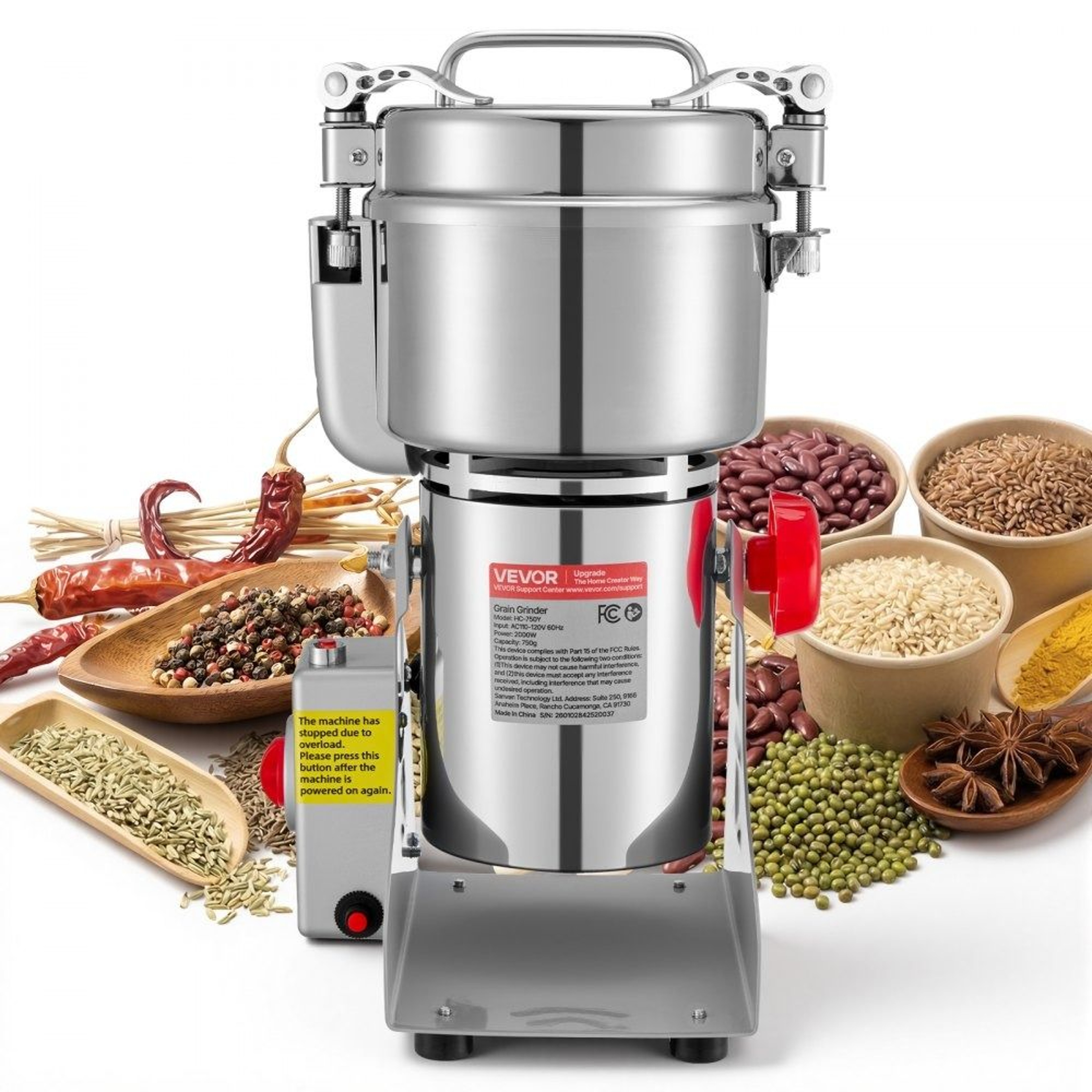 750g Electric Grain Mill Grinder High Speed Spice And Coffee Powder Machine 0