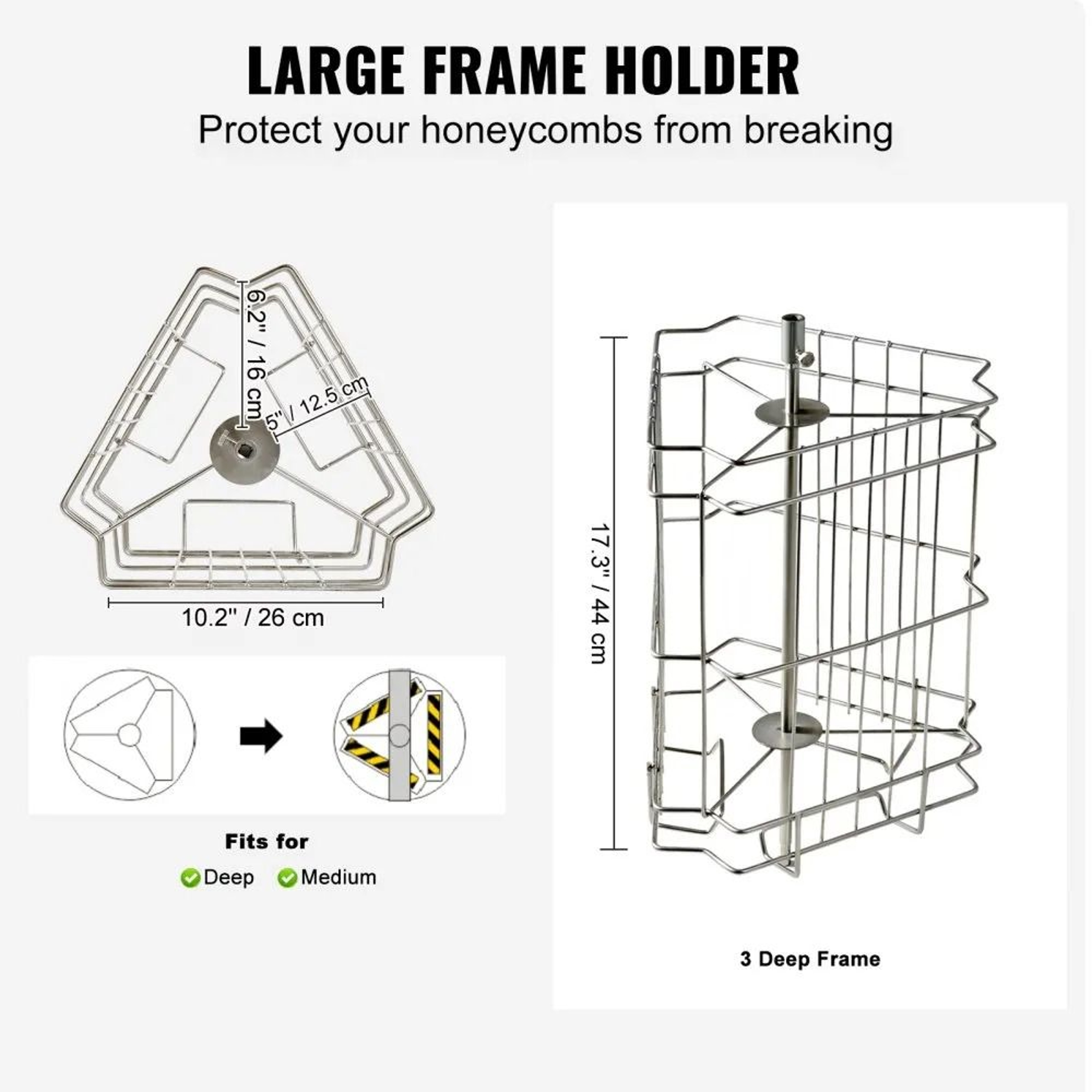Manual Honey Extractor 3 Frame Stainless Steel Honey Spinner For Beekeeping 6