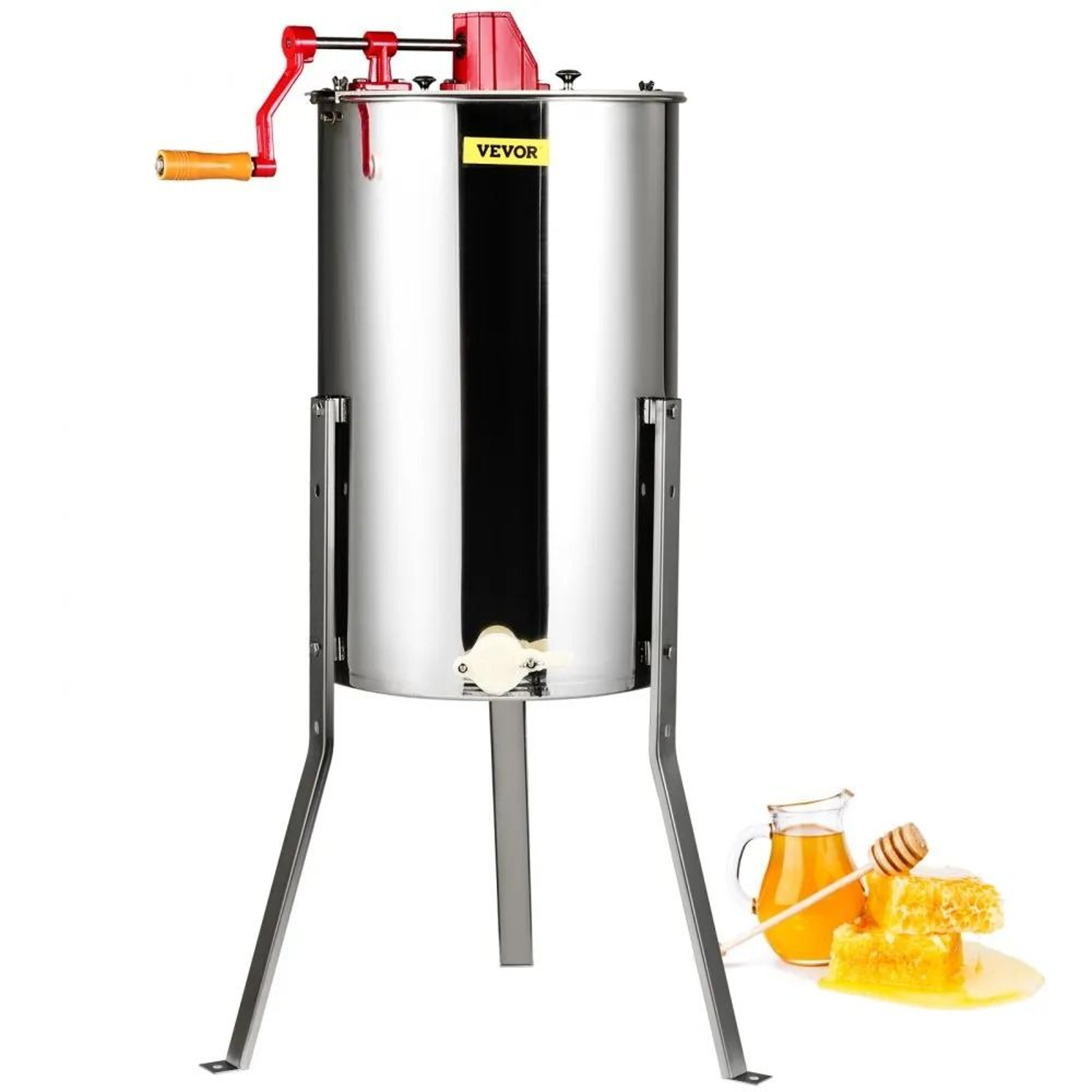 Manual Honey Extractor 3 Frame Stainless Steel Honey Spinner For Beekeeping 0