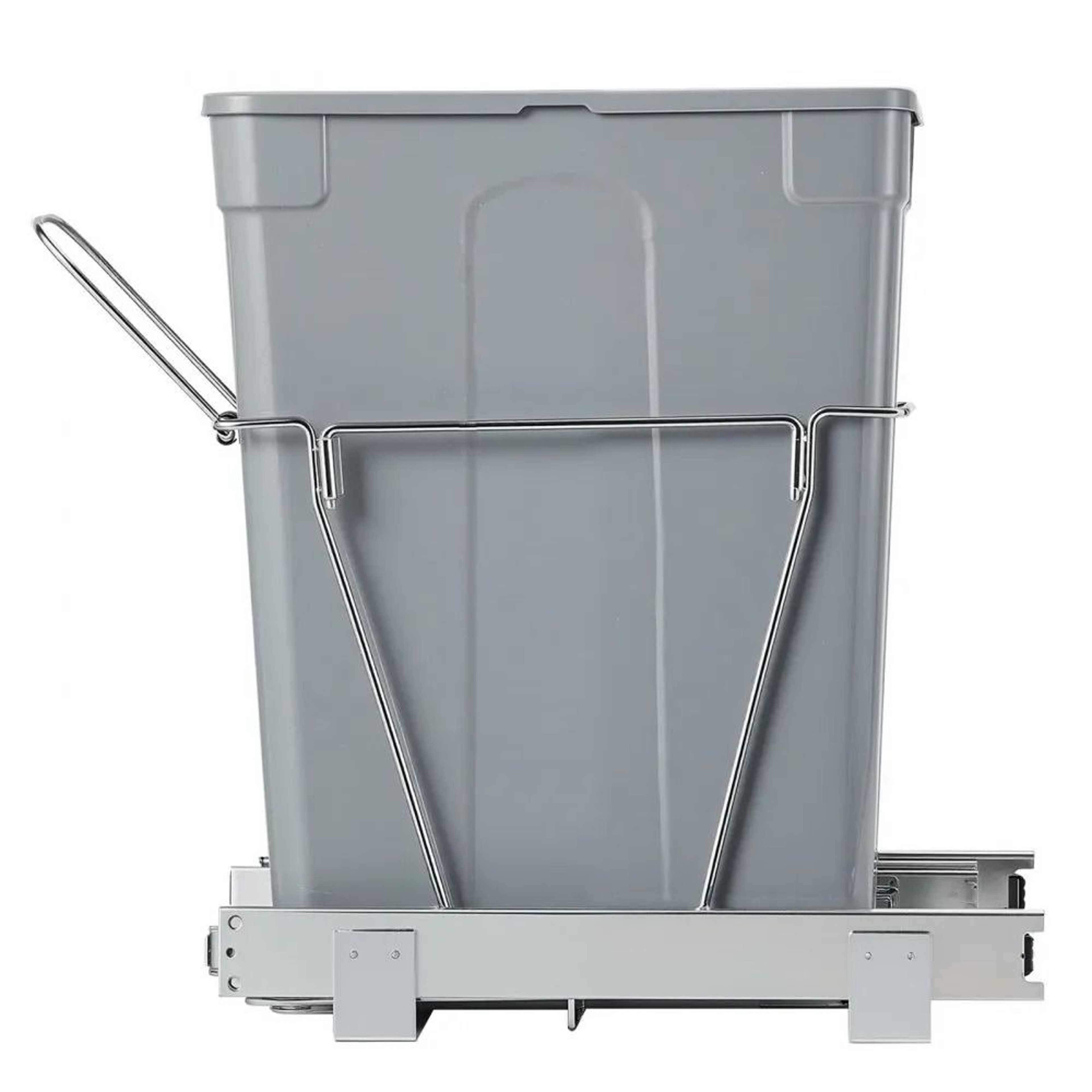 35QT Pull Out Trash Can For Kitchen Cabinets With Sliding Waste Bin System 8