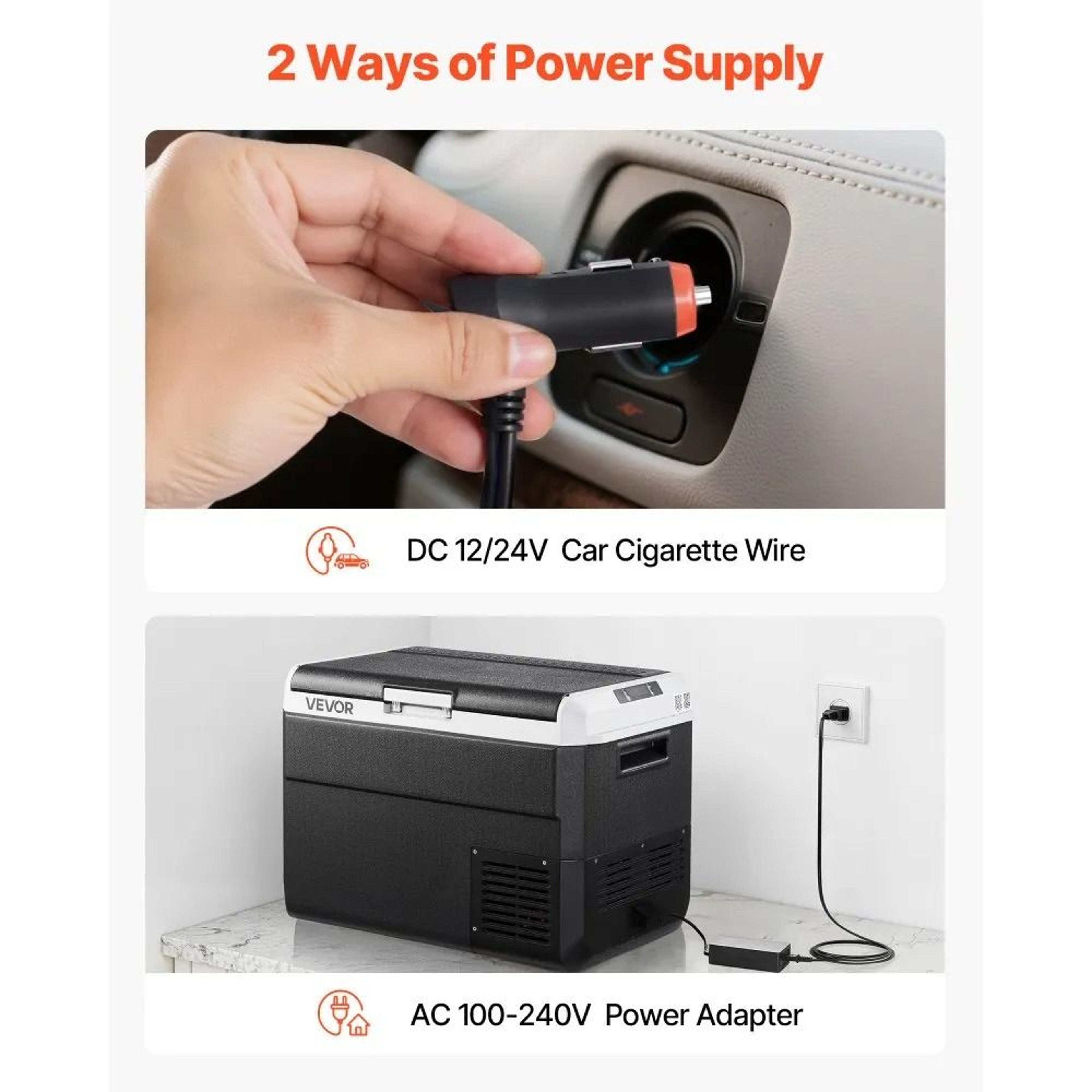 528QT 12V Car Refrigerator Portable Freezer For Camping Travel RV 3