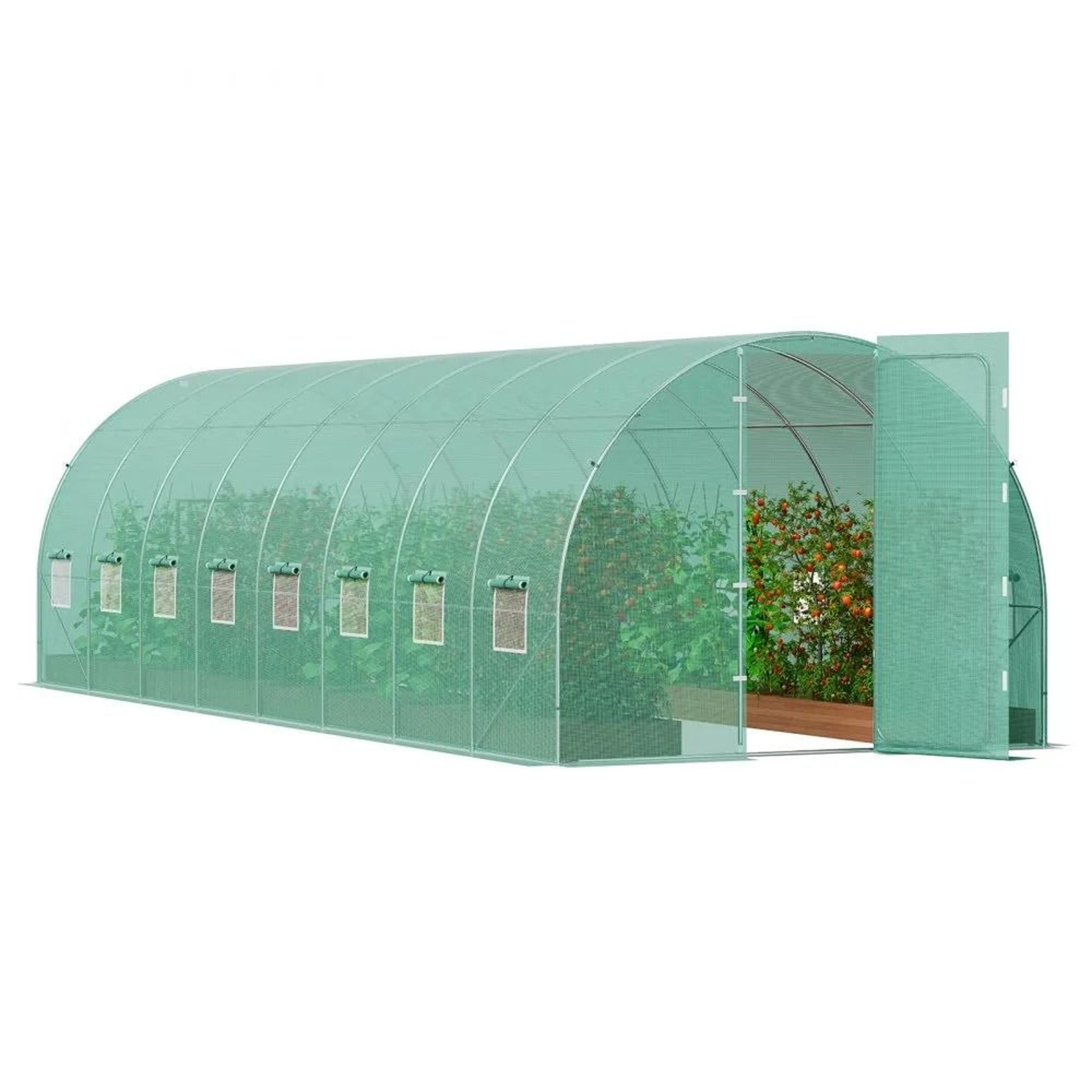 Walk In Tunnel Greenhouse 27x9ft Heavy Duty Hoop House With Galvanized Frame 0
