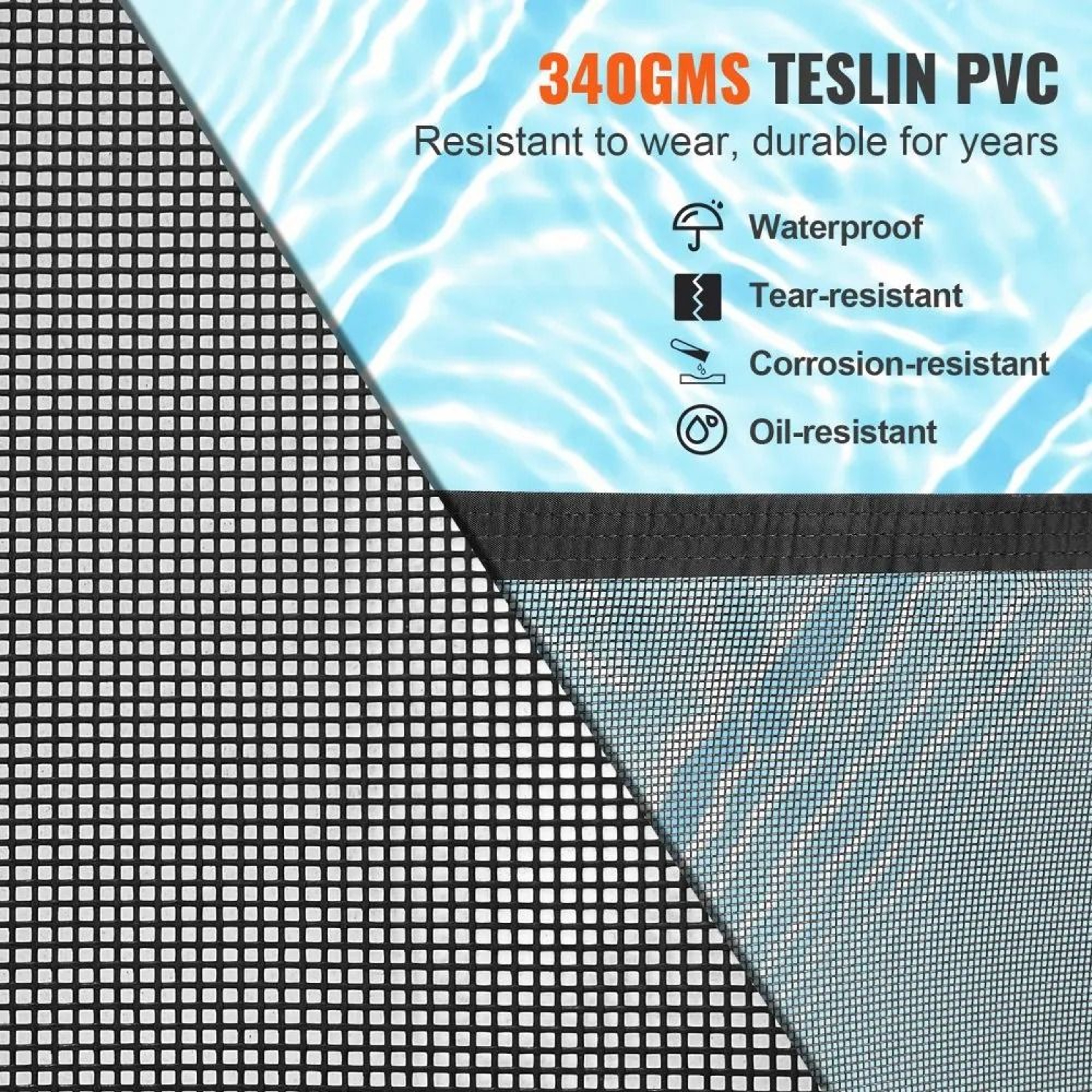 4 X 108 FT Pool Safety Fence Removable Mesh Fence For Inground Pools 6