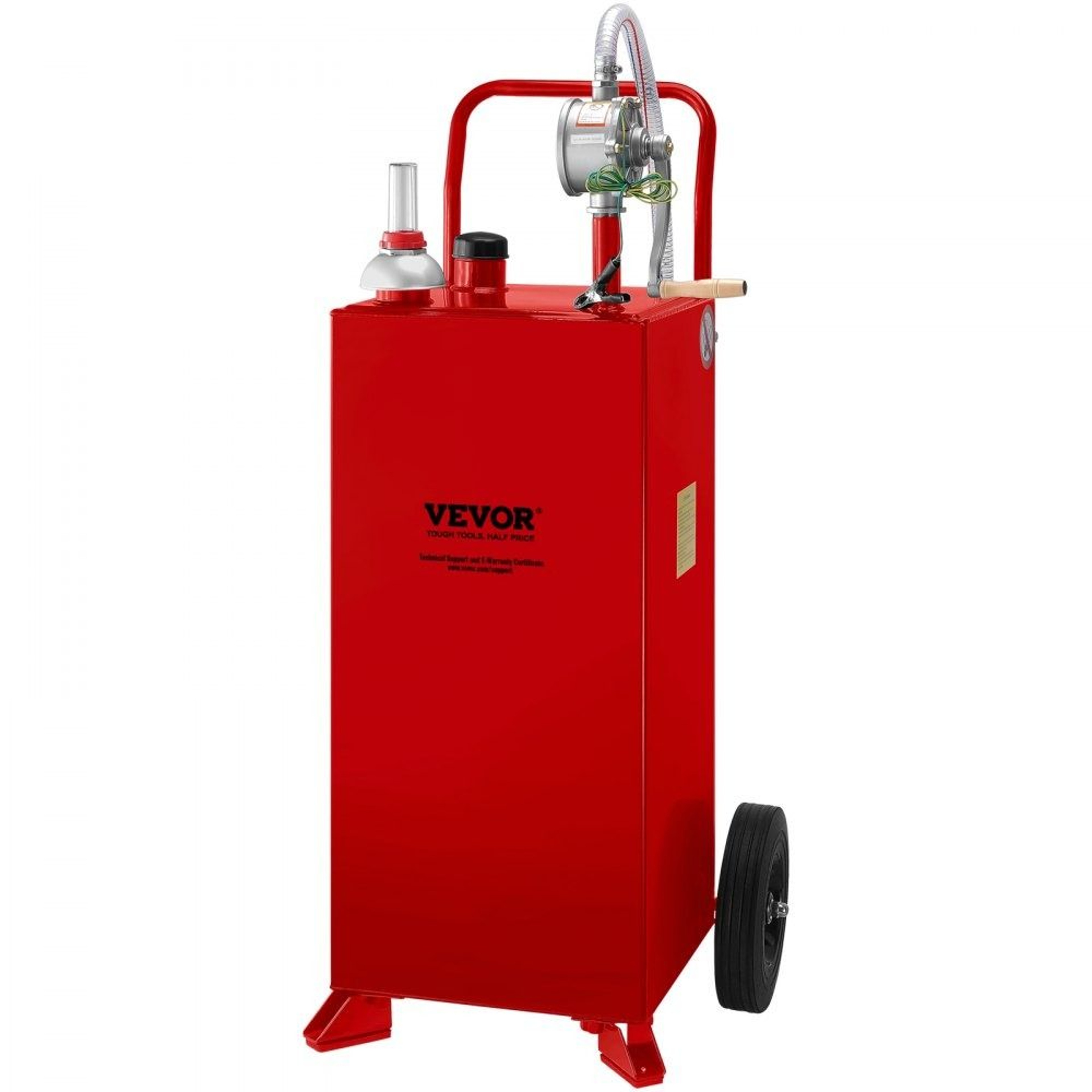 30 Gallon Portable Fuel Caddy With Manual Pump For Gas Diesel Storage 0