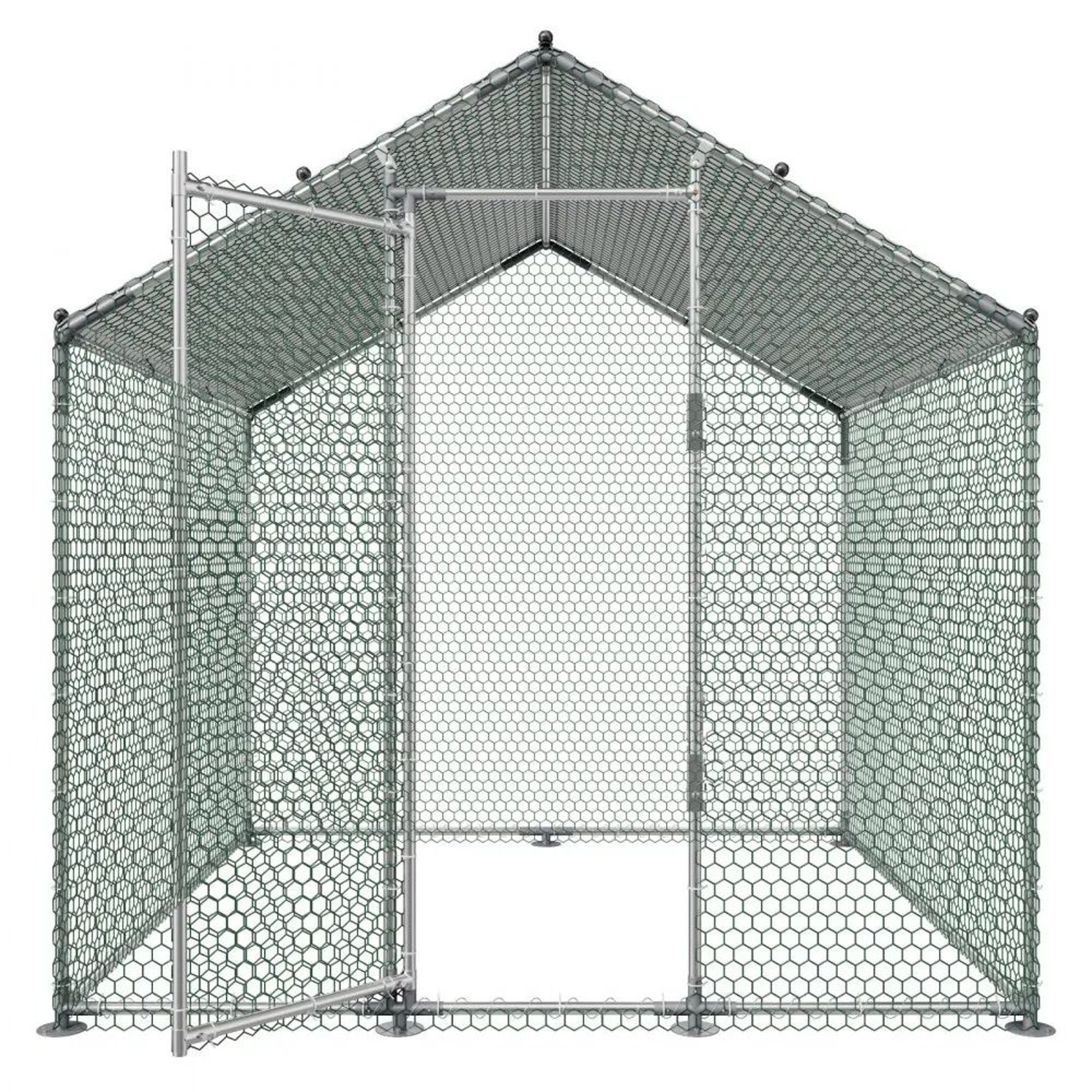 Large Metal Chicken Coop Walk In Poultry Run With Weatherproof Cover 7