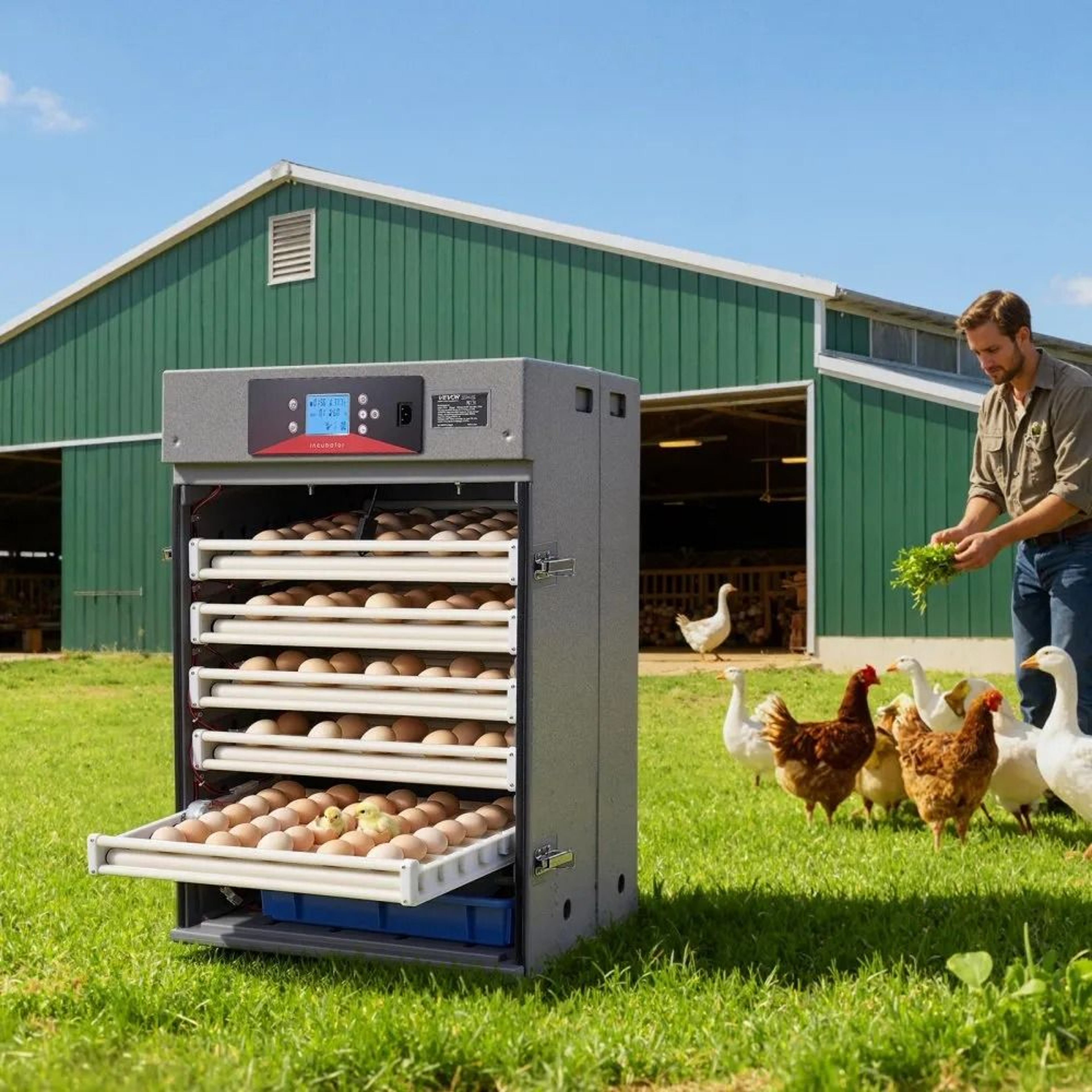 400 Egg Incubator Cabinet With Automatic Turning Temperature And Humidity Control 6