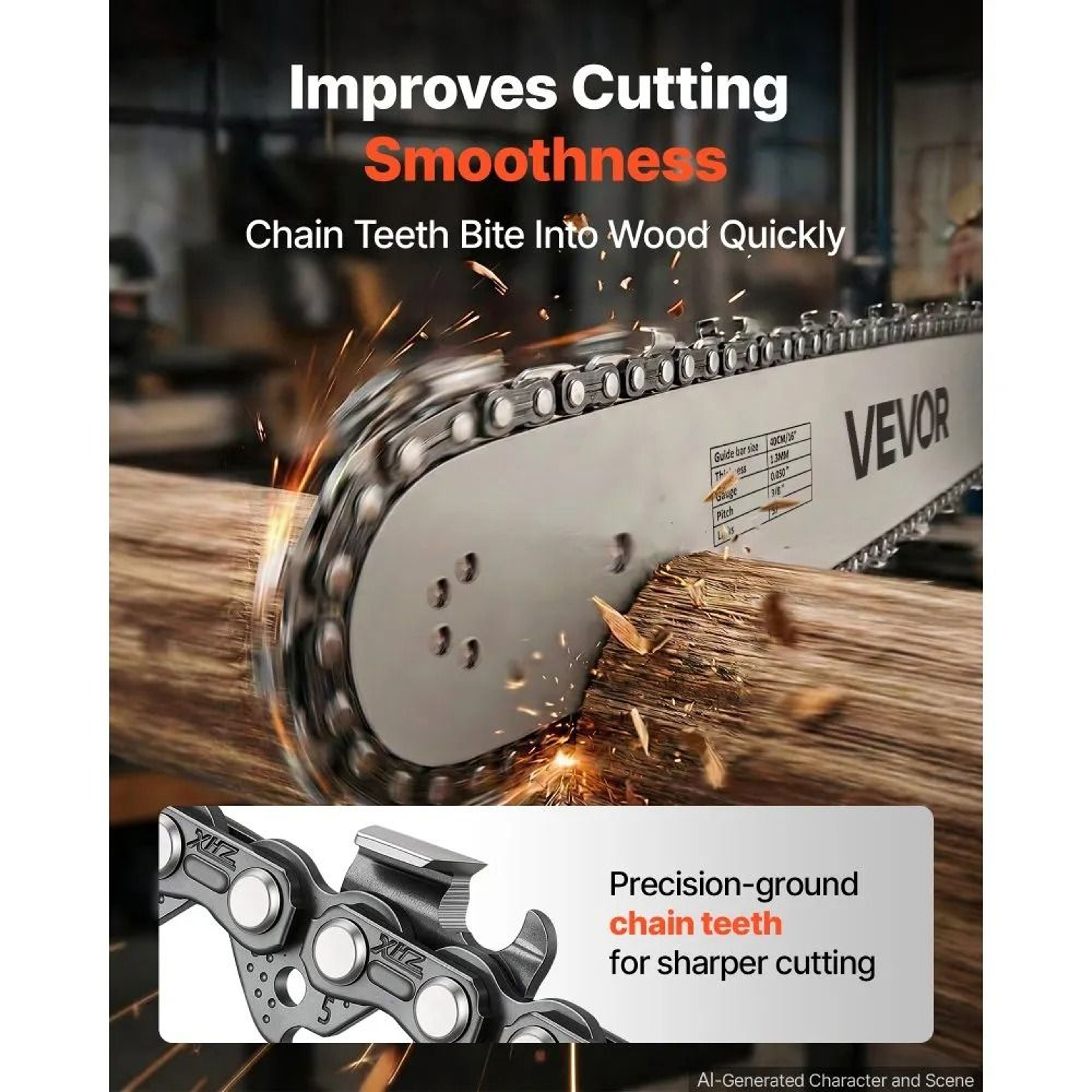 16 Inch 40CC Gas Powered Chainsaw For Fast Wood Cutting And Tree Trimming 5