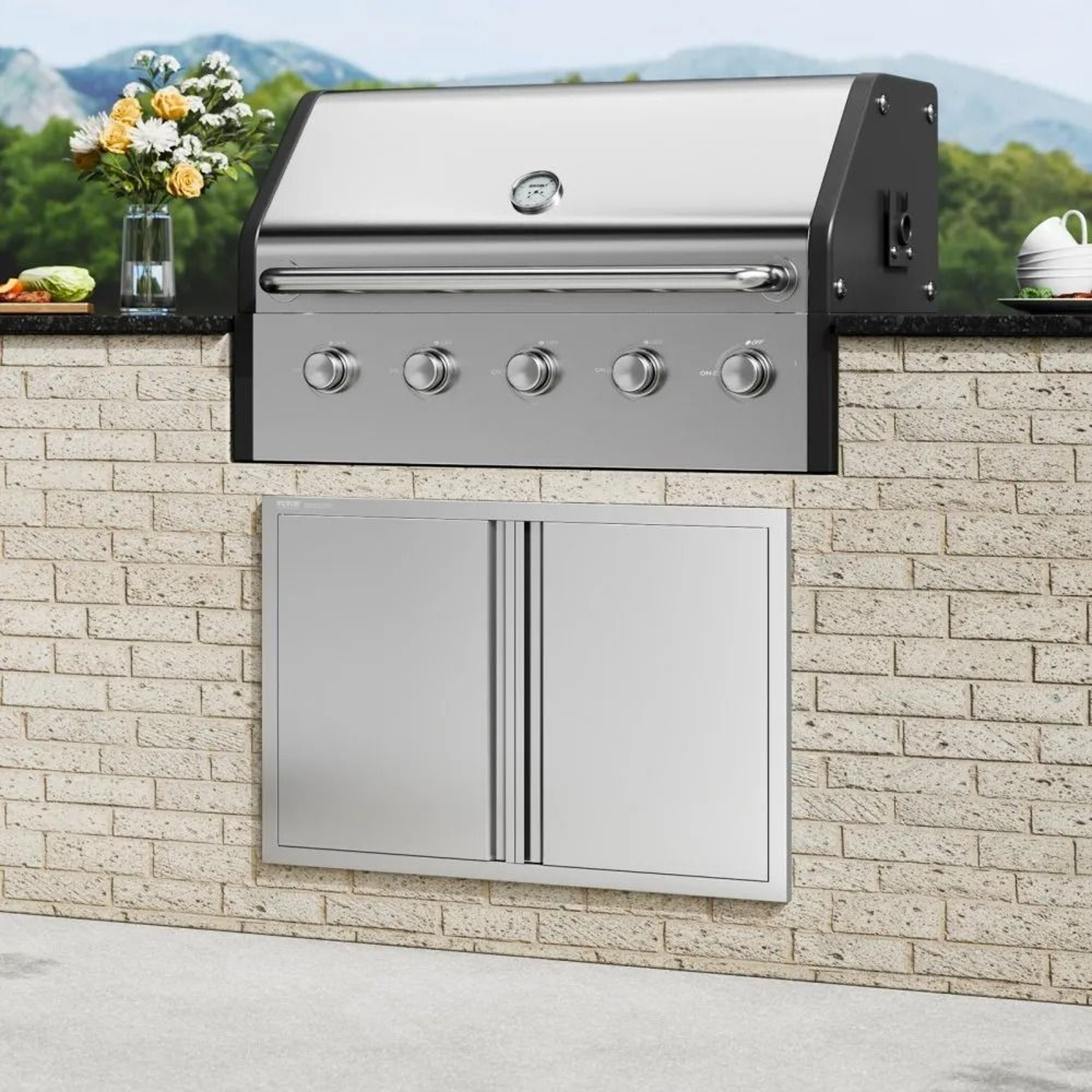 36x24 Inch Stainless Steel BBQ Access Door For Outdoor Kitchen Cabinets 6