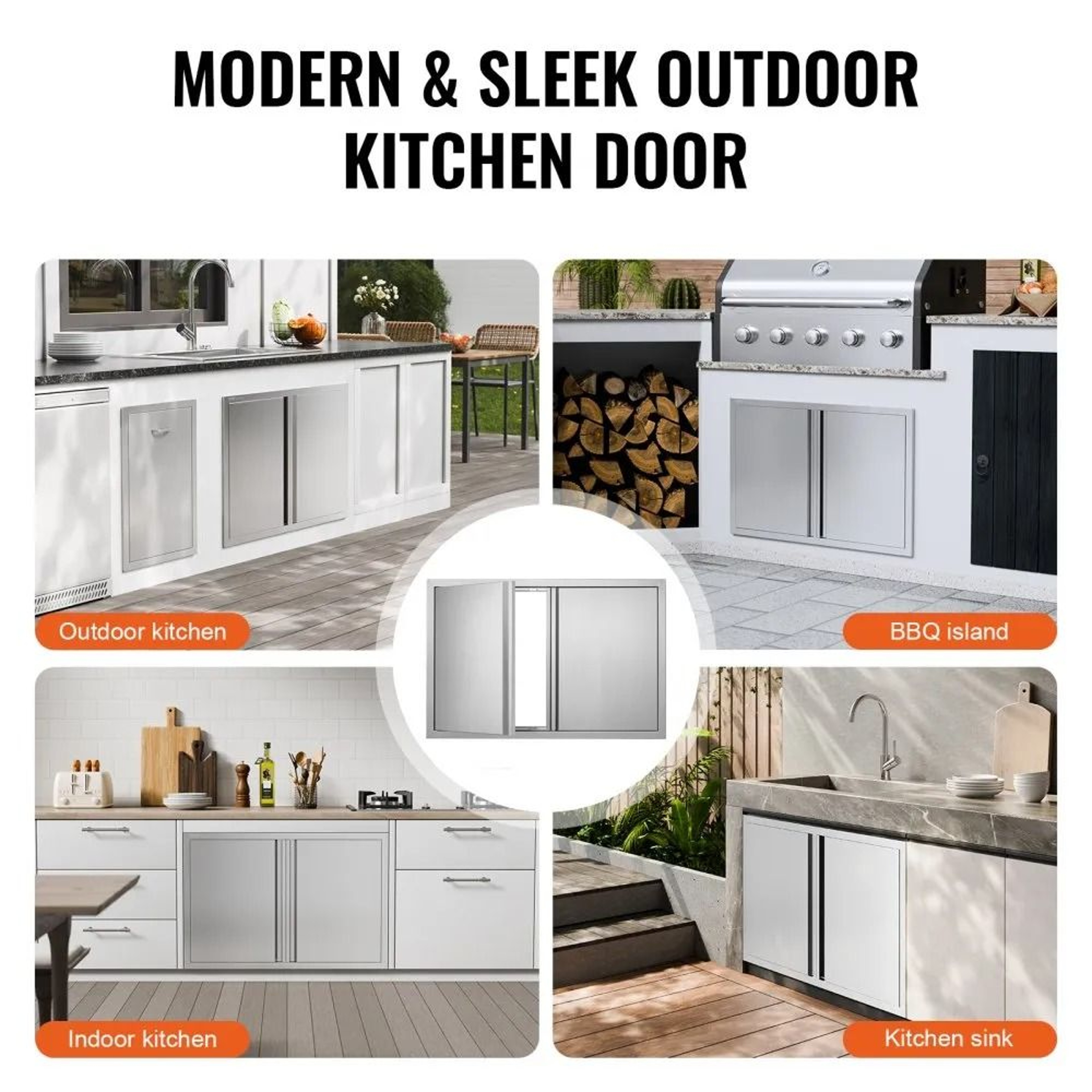 36x24 Inch Stainless Steel BBQ Access Door For Outdoor Kitchen Cabinets 5