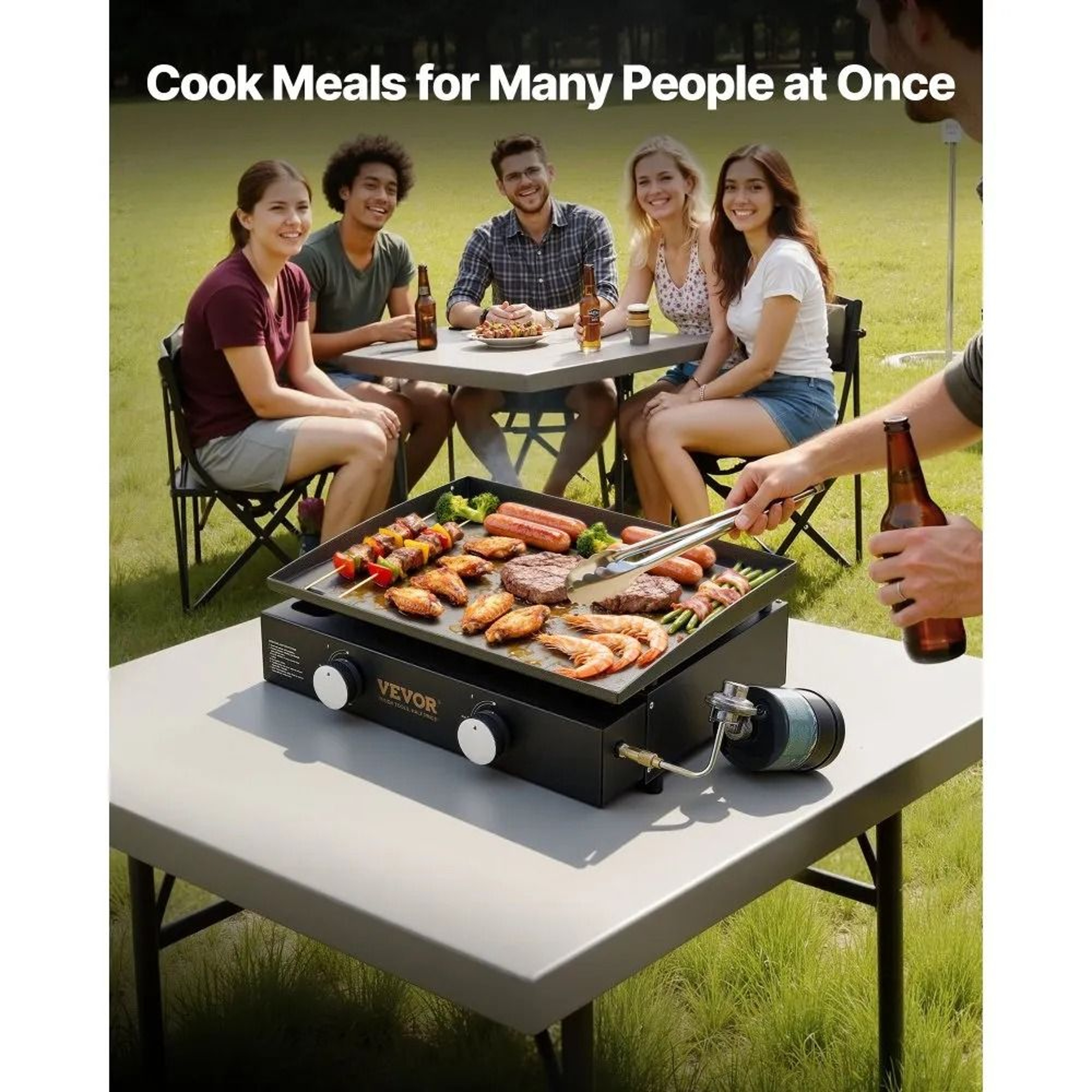 Commercial Griddle 22 Inch Flat Top Grill Countertop Gas Griddle 2
