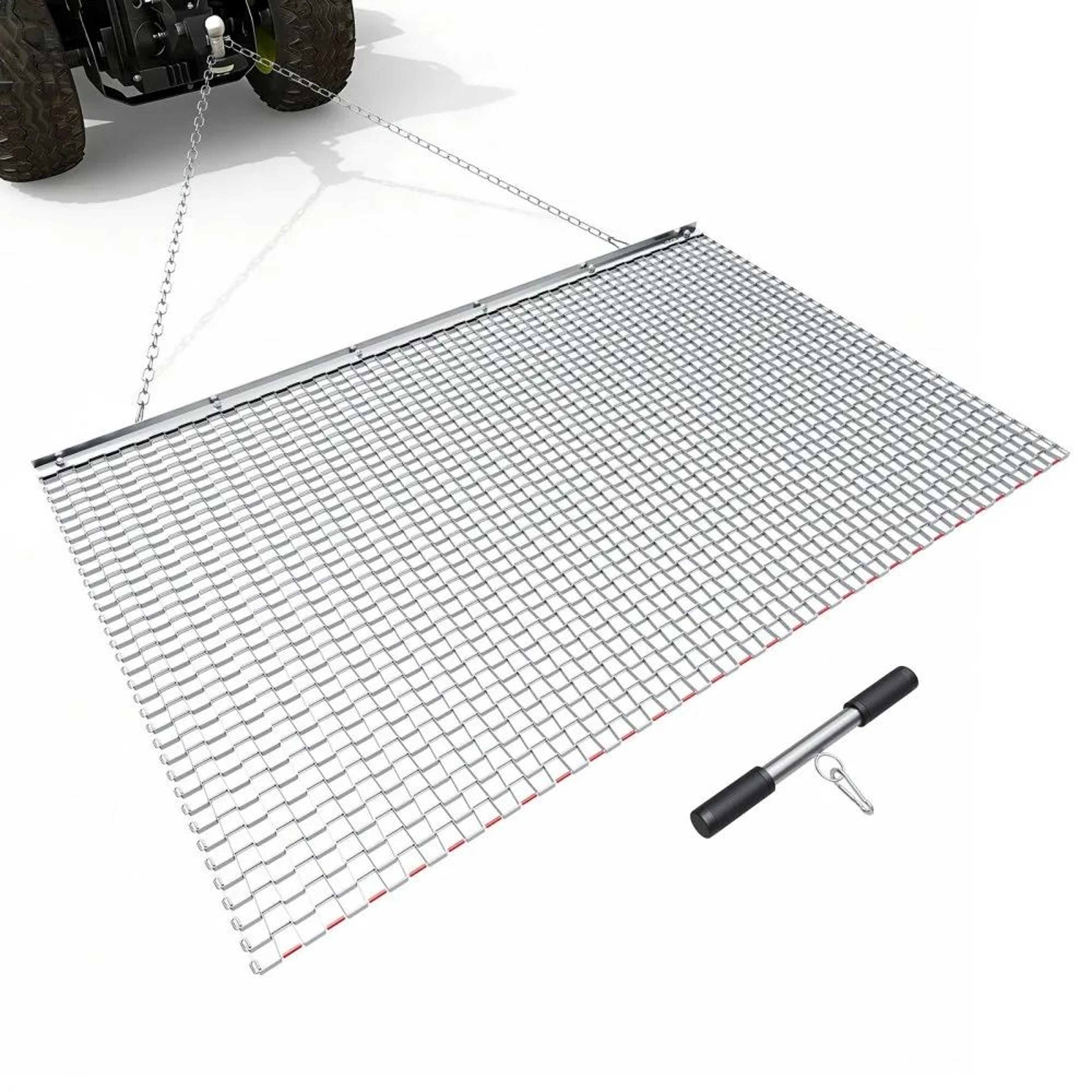 5 X 3 FT Drag Harrow ATV Tow Behind Chain Harrow Rake For Driveway Leveling 0
