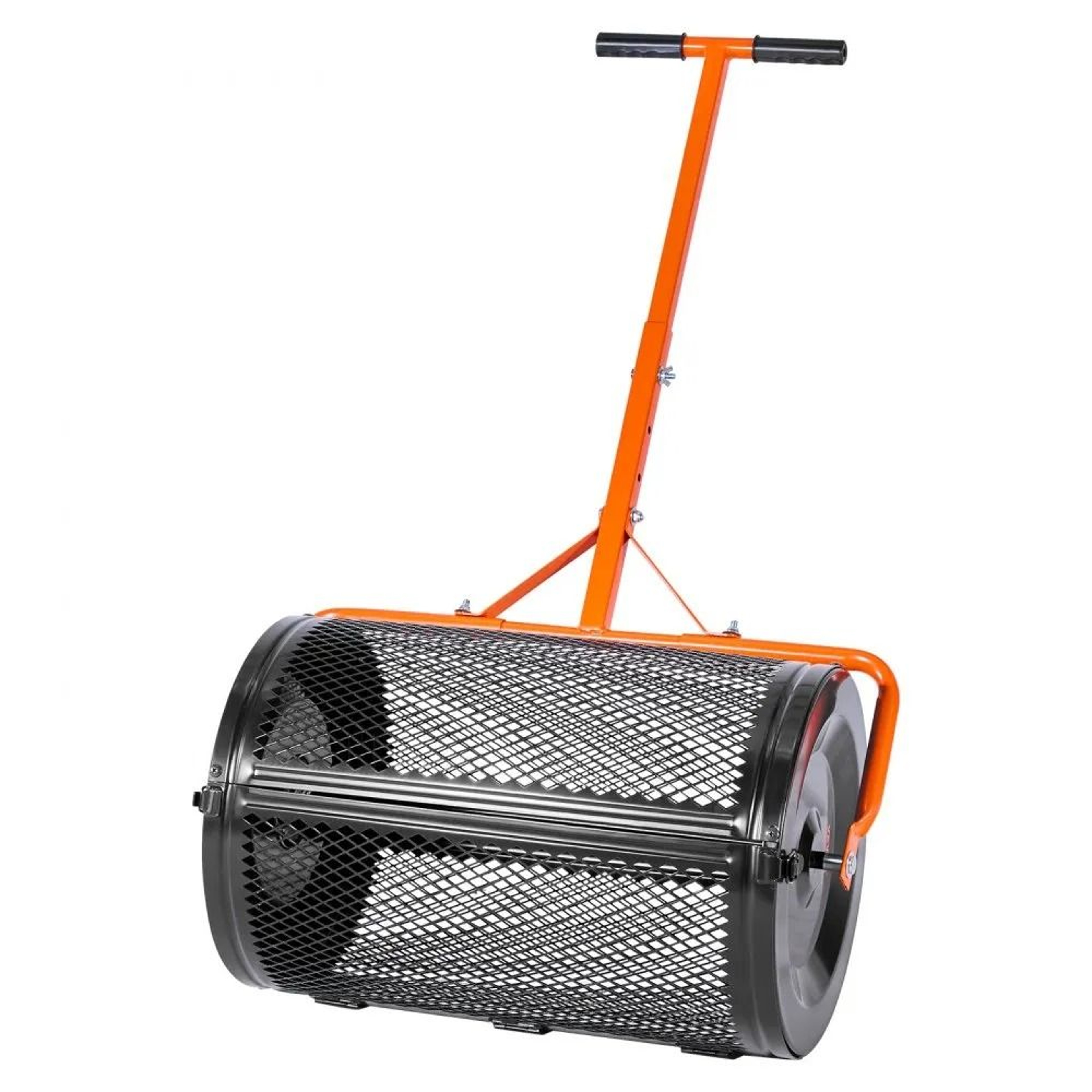 24 Inch Compost Spreader With Adjustable Handle And Peat Moss Roller 7