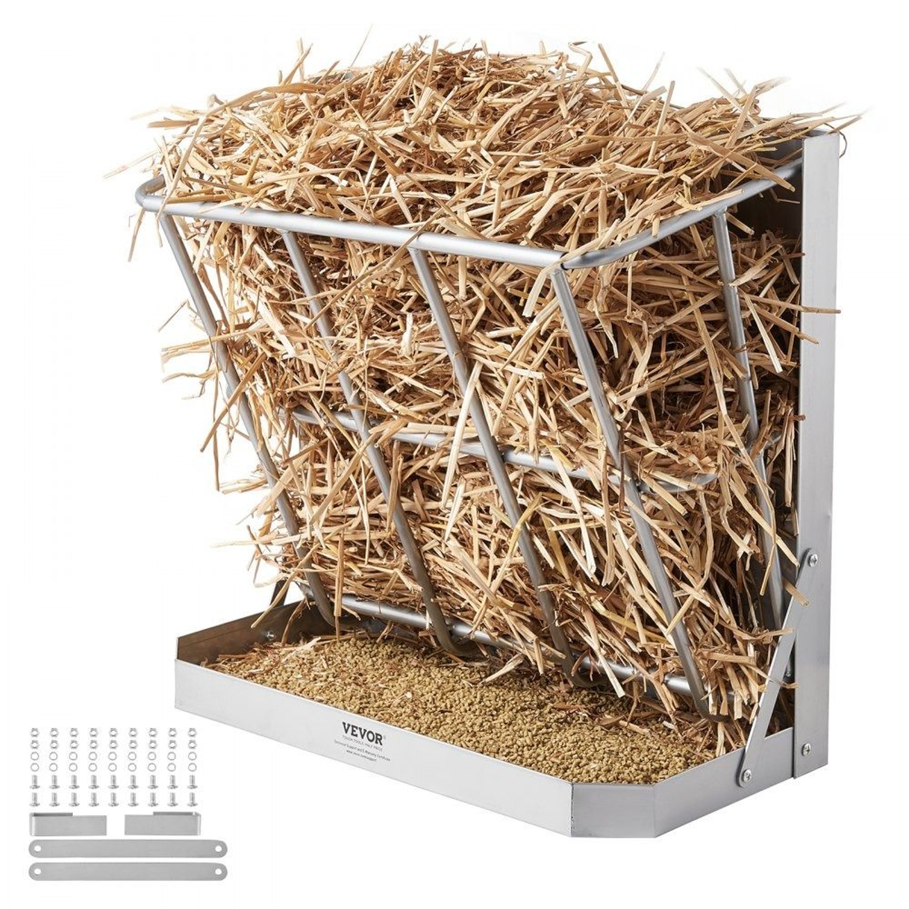 395 Gallon Goat Hay Feeder 2 In 1 Wall Mounted Hay And Grain Feeder 0