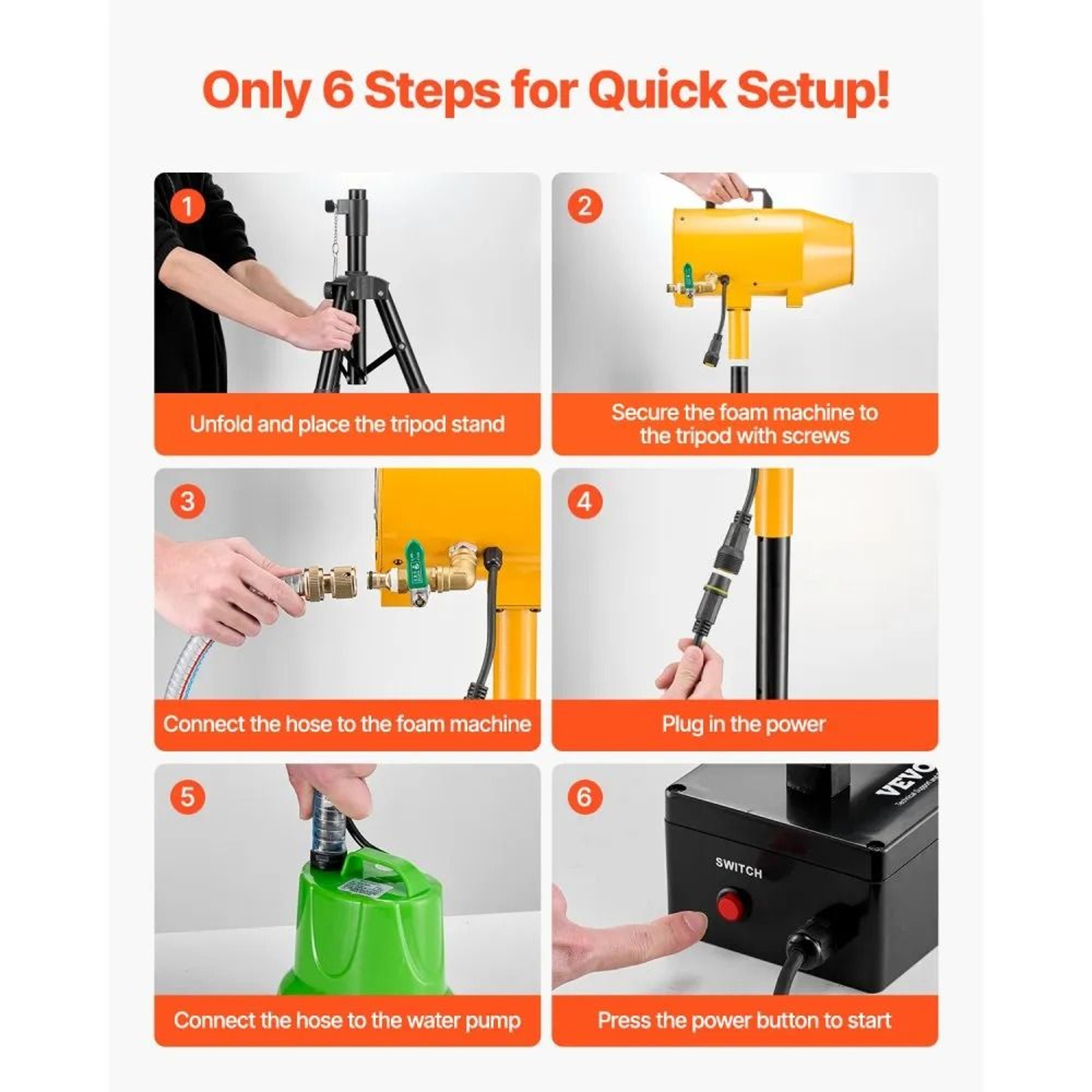 Foam Machine For Parties With Adjustable Foam Cannon And Tripod 5