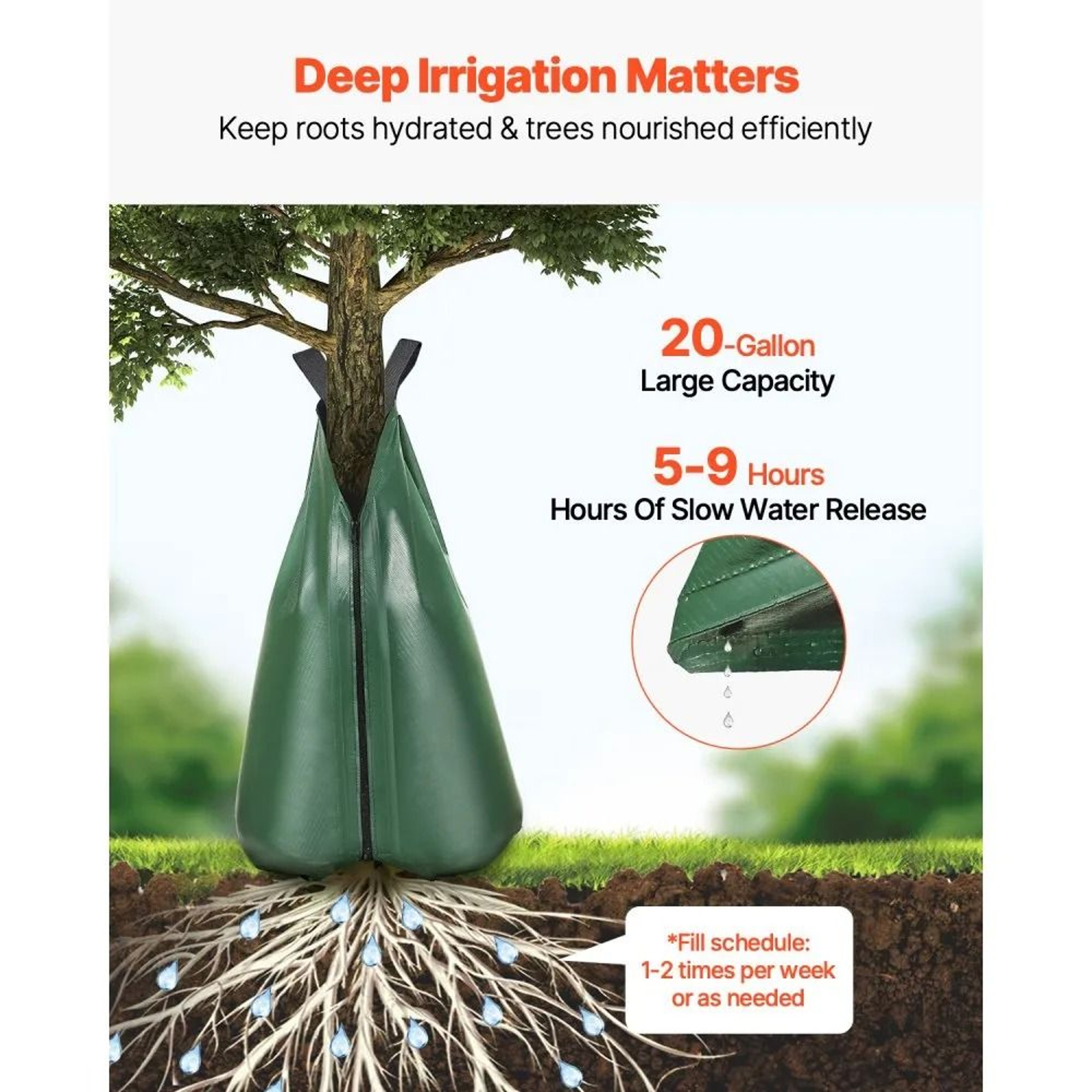 25 Pack 20 Gallon Tree Watering Bag Slow Release Irrigation System 1