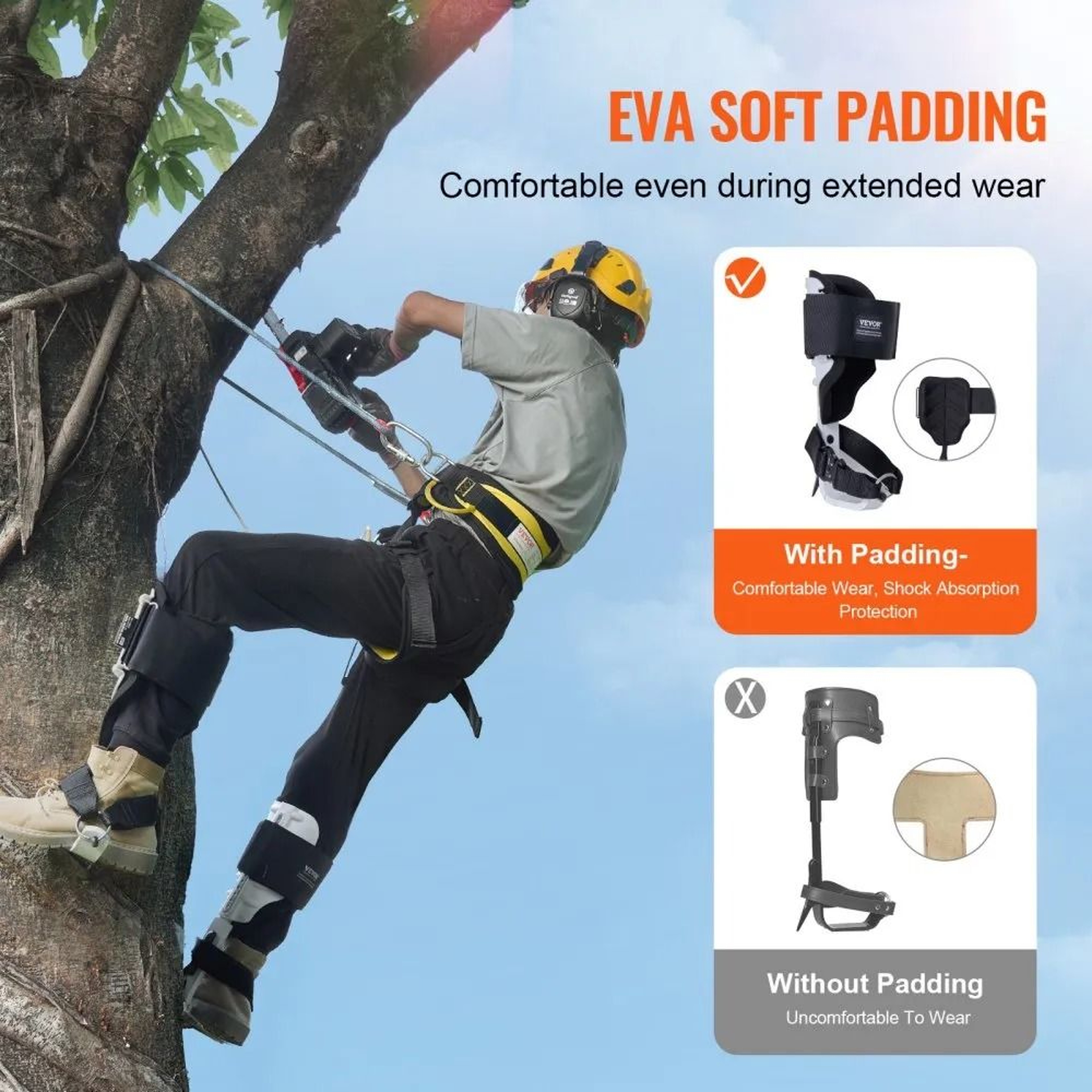Tree Climbing Spikes Aluminum Arborist Spurs With 350lbs Capacity 4