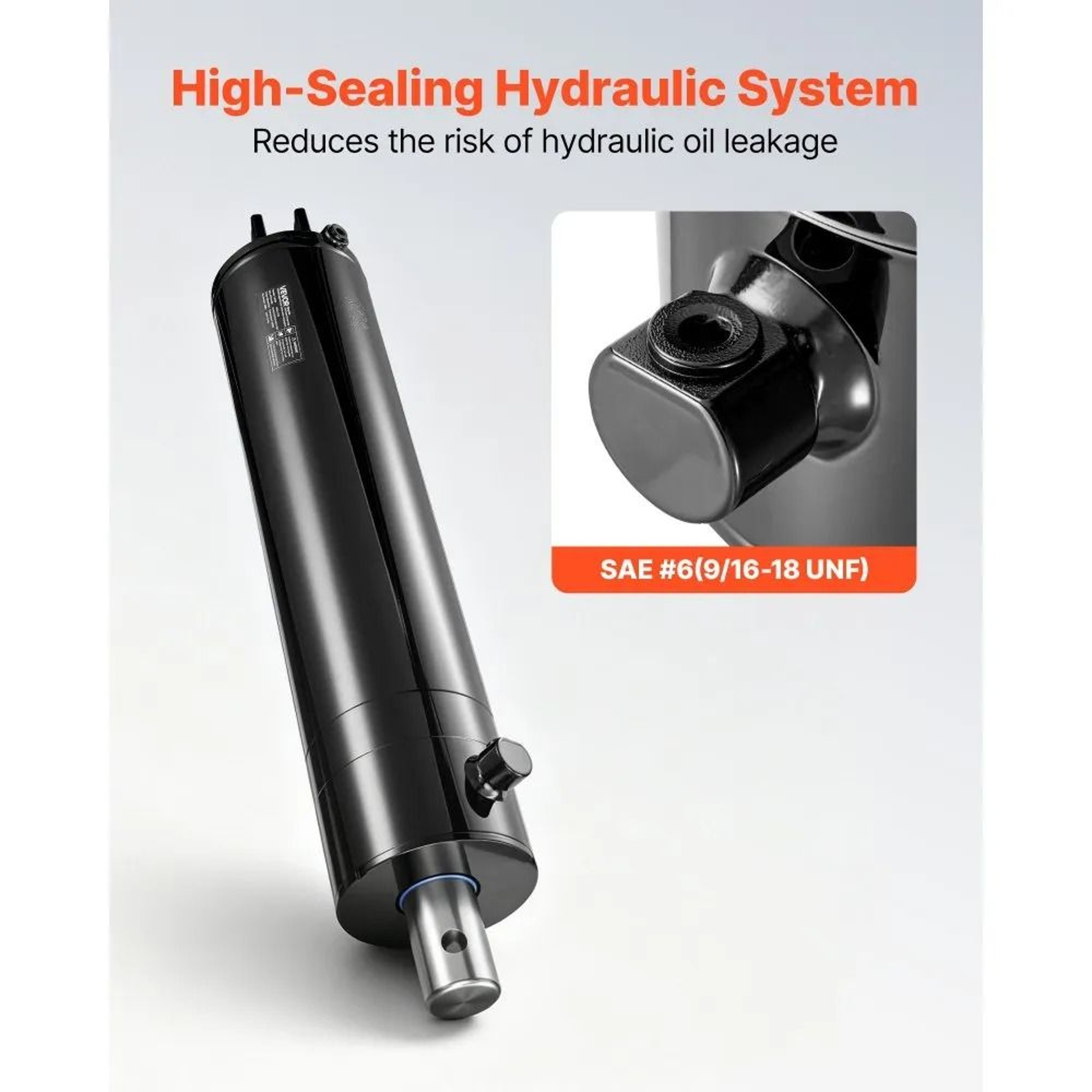 5 Inch Bore Double Acting Hydraulic Cylinder 20 Inch Stroke 4500 PSI Heavy Duty 5