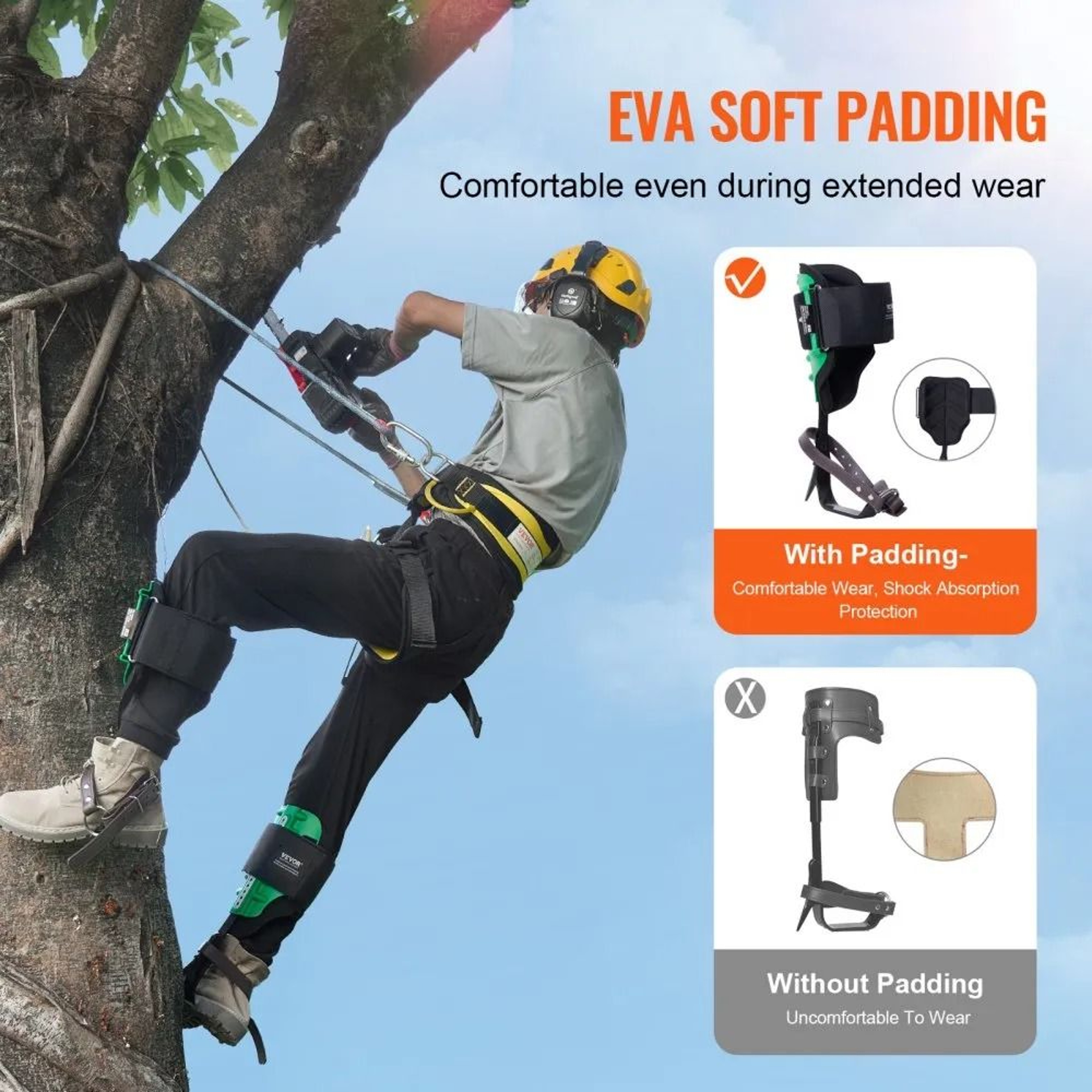 Tree Climbing Spikes 350lbs Alloy Steel Climbing Spurs Arborist Gear 3