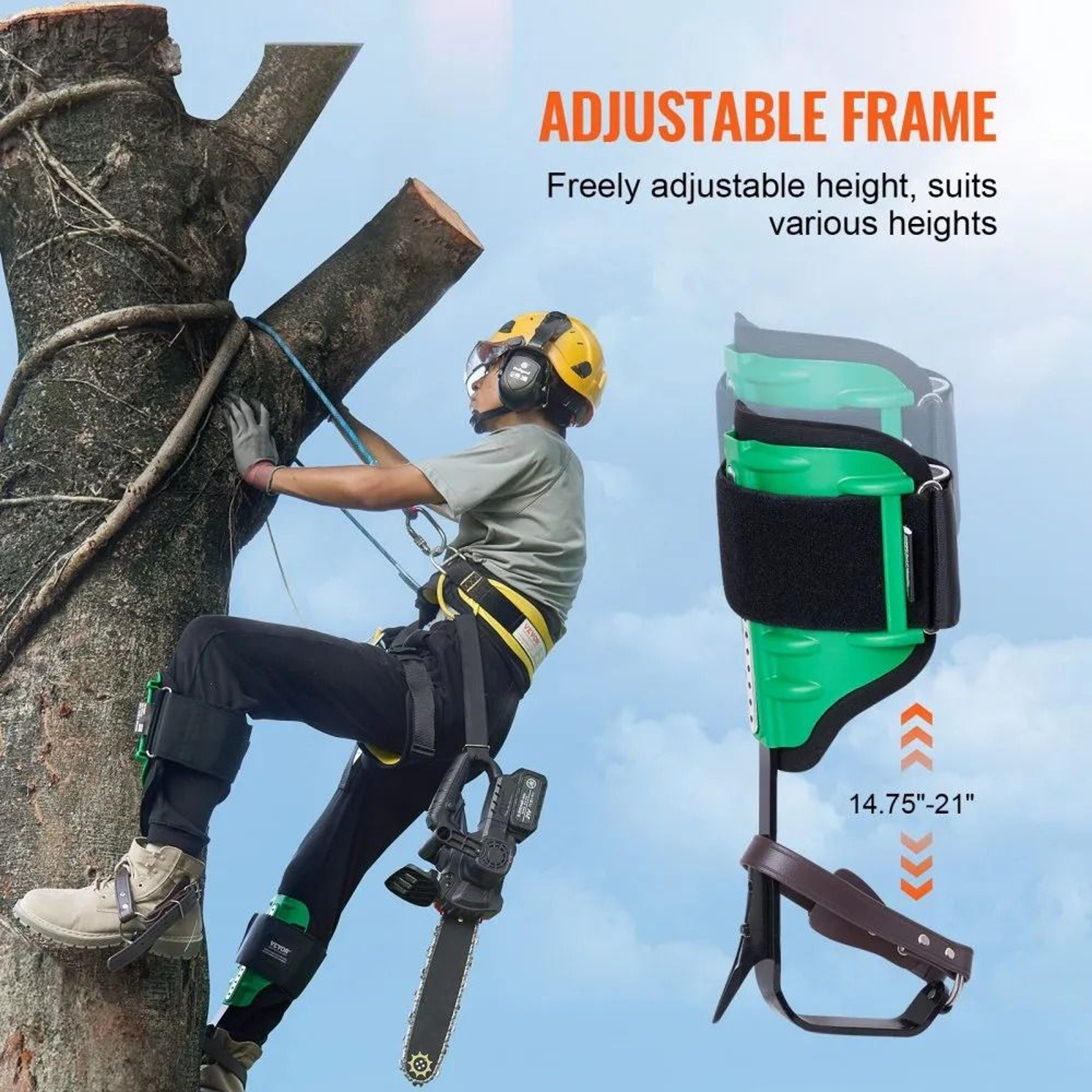 Tree Climbing Spikes 350lbs Alloy Steel Climbing Spurs Arborist Gear 1