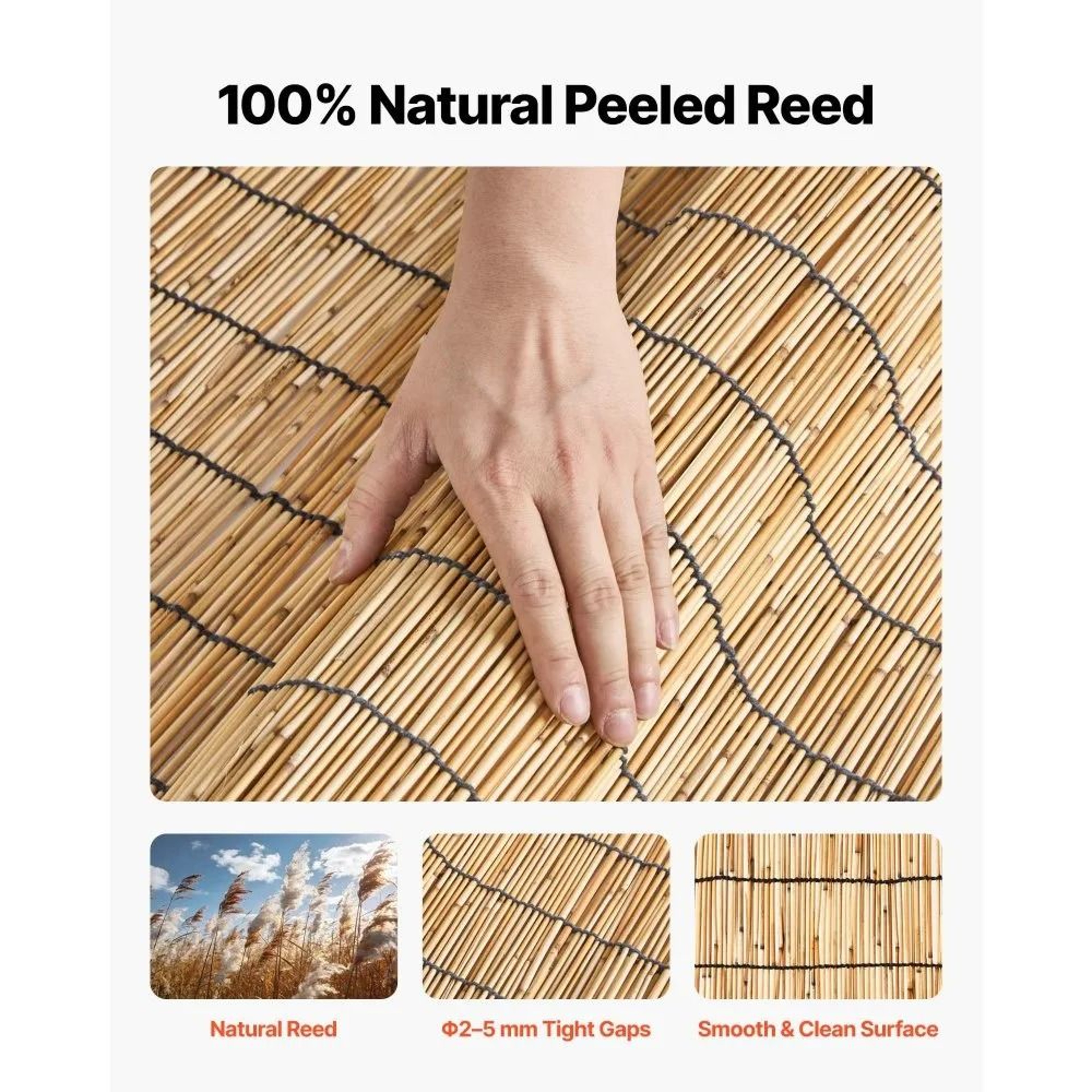Natural Reed Privacy Fence Roll Decorative Outdoor Garden Screen 3
