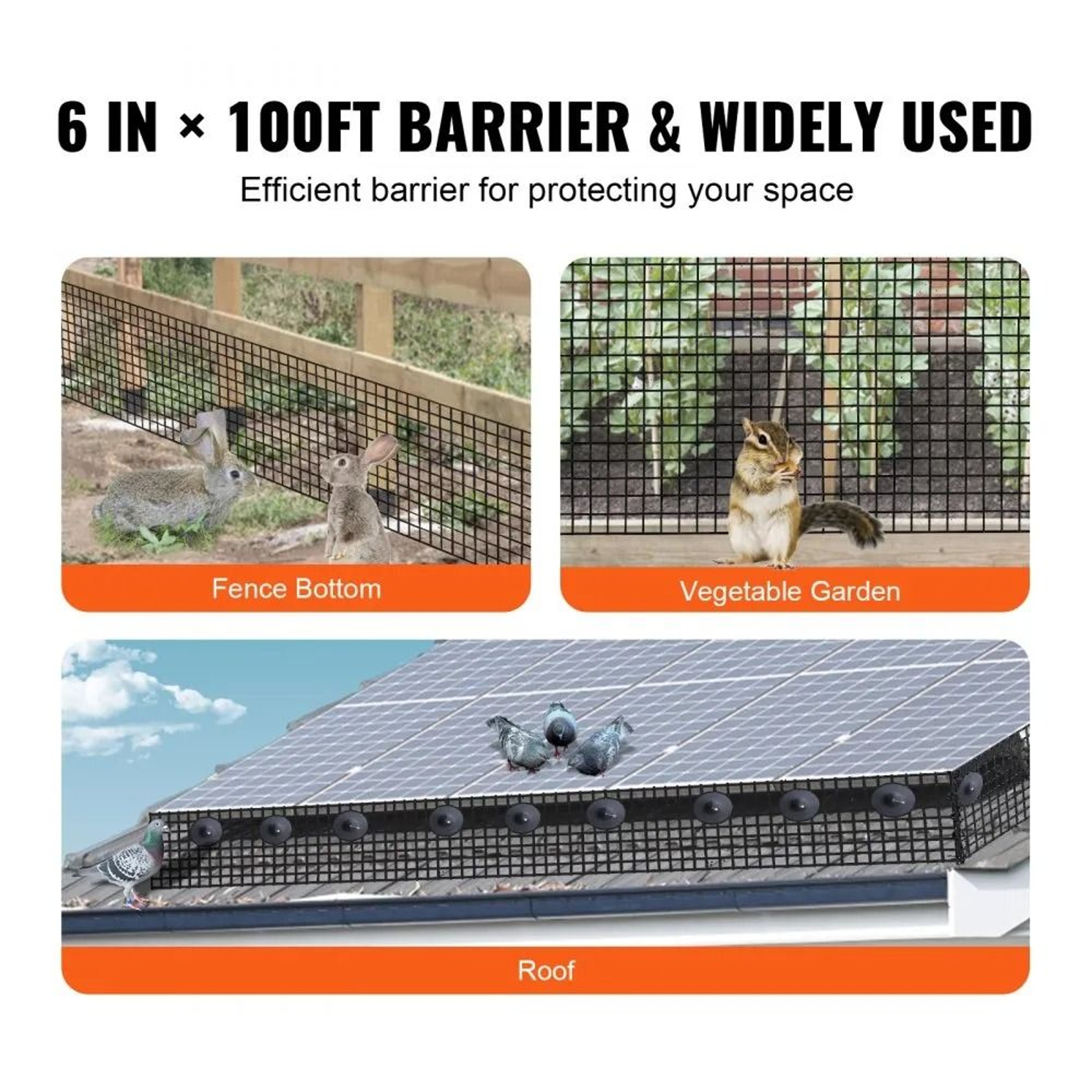6 Inch X 100 Ft Solar Panel Bird Guard Critter Guard PVC Coated Wire Mesh Kit 4
