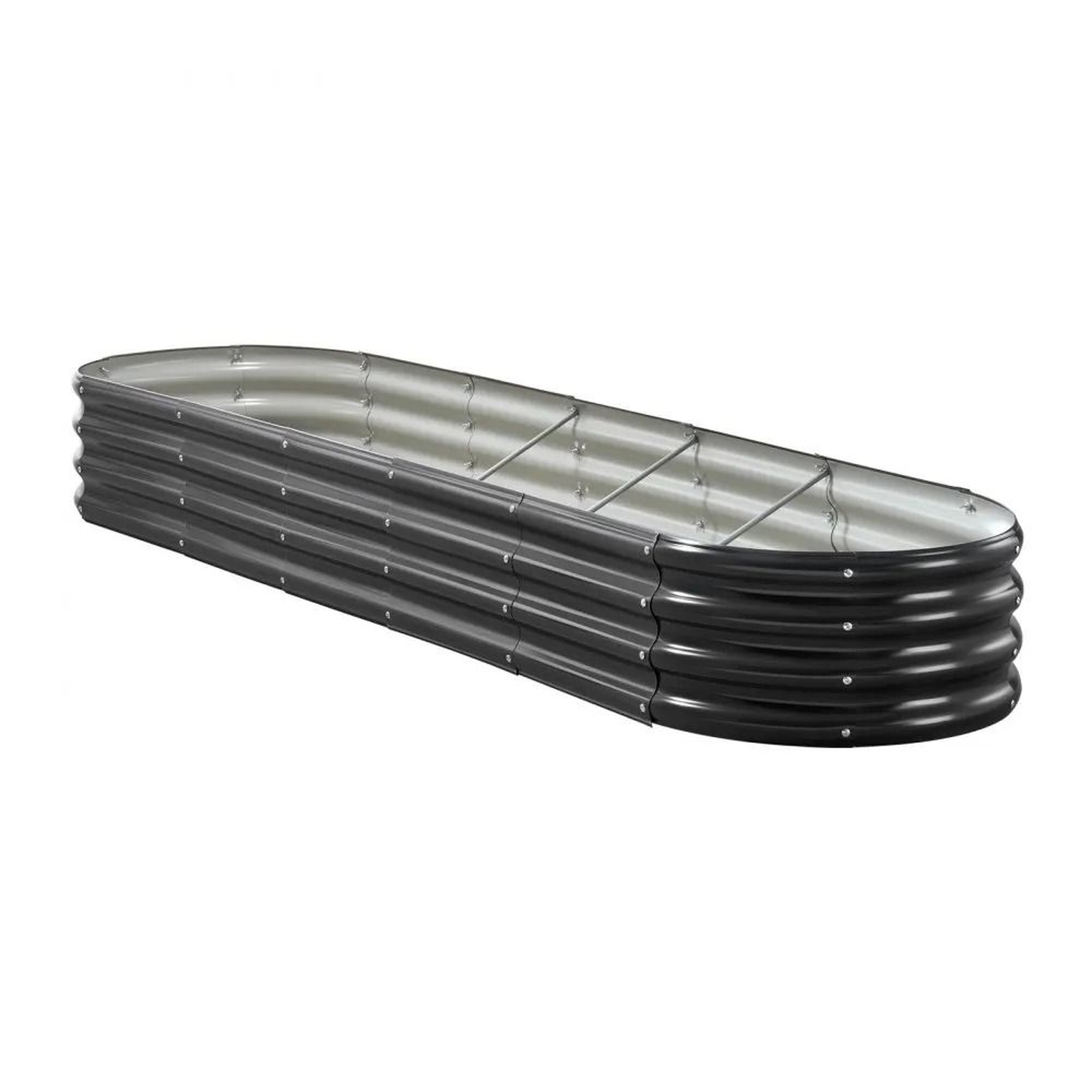 8x2x1 Ft Metal Raised Garden Bed Galvanized Outdoor Planter Box 6