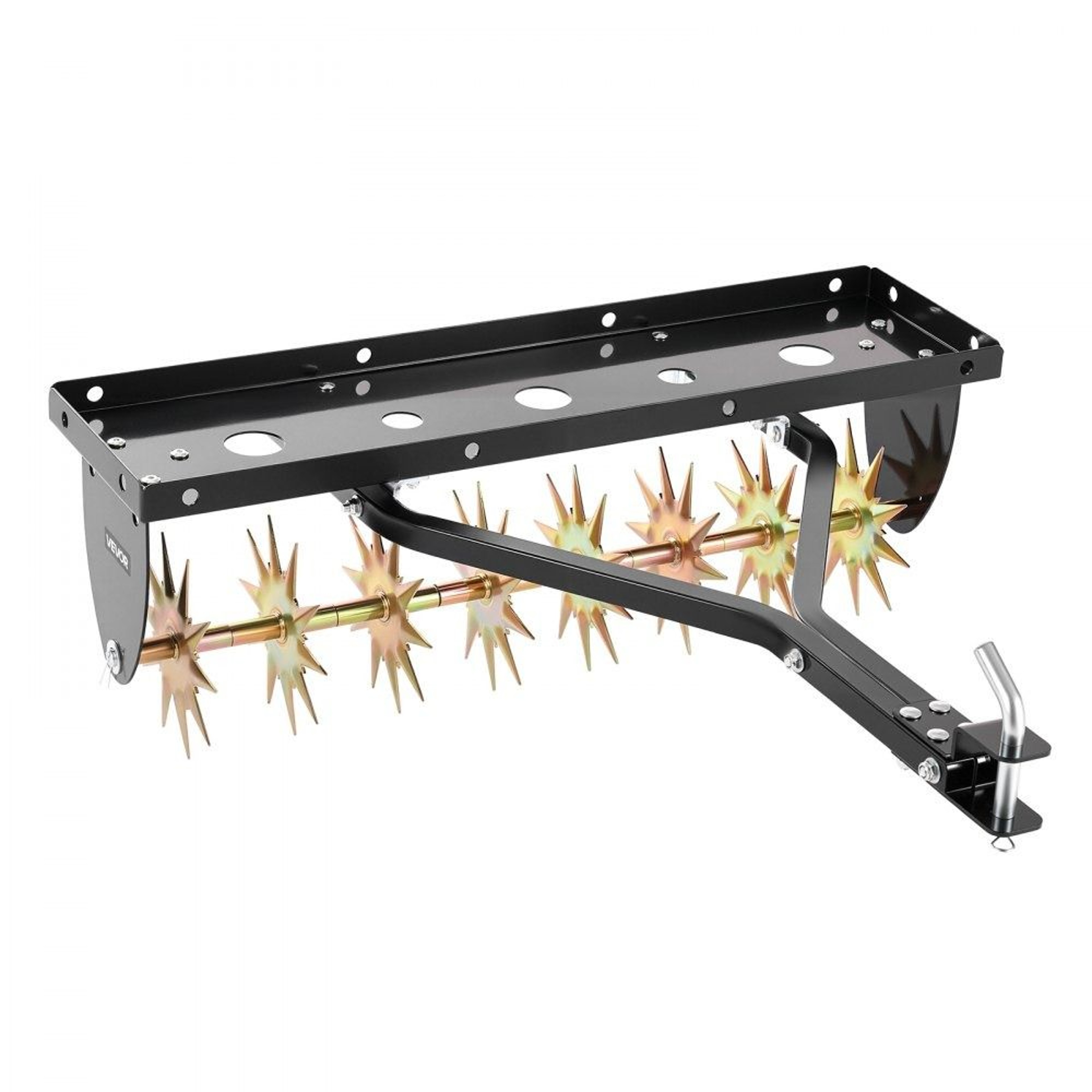 32 Inch Tow Behind Plug Aerator With Weight Tray And Universal Hitch 7