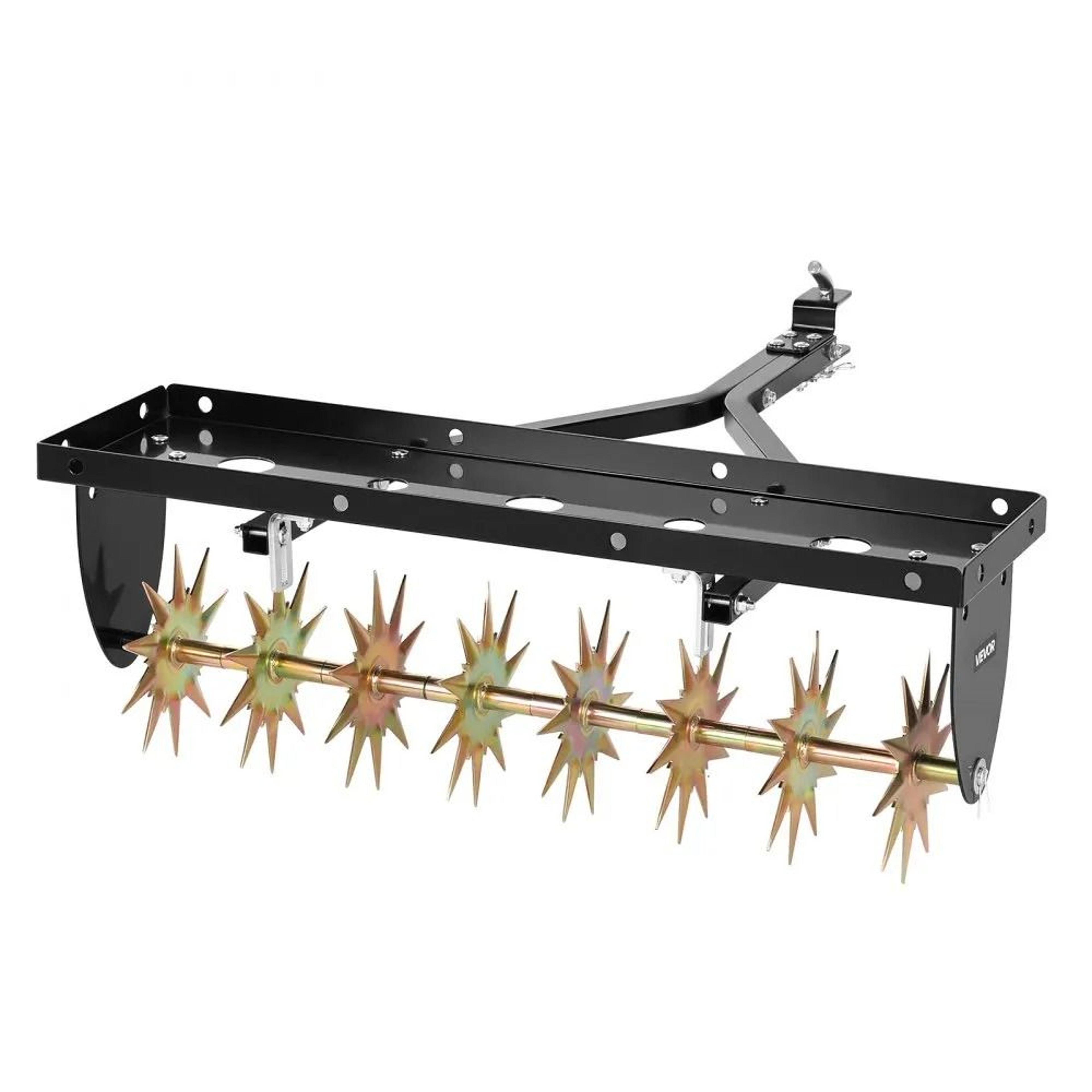 32 Inch Tow Behind Plug Aerator With Weight Tray And Universal Hitch 0