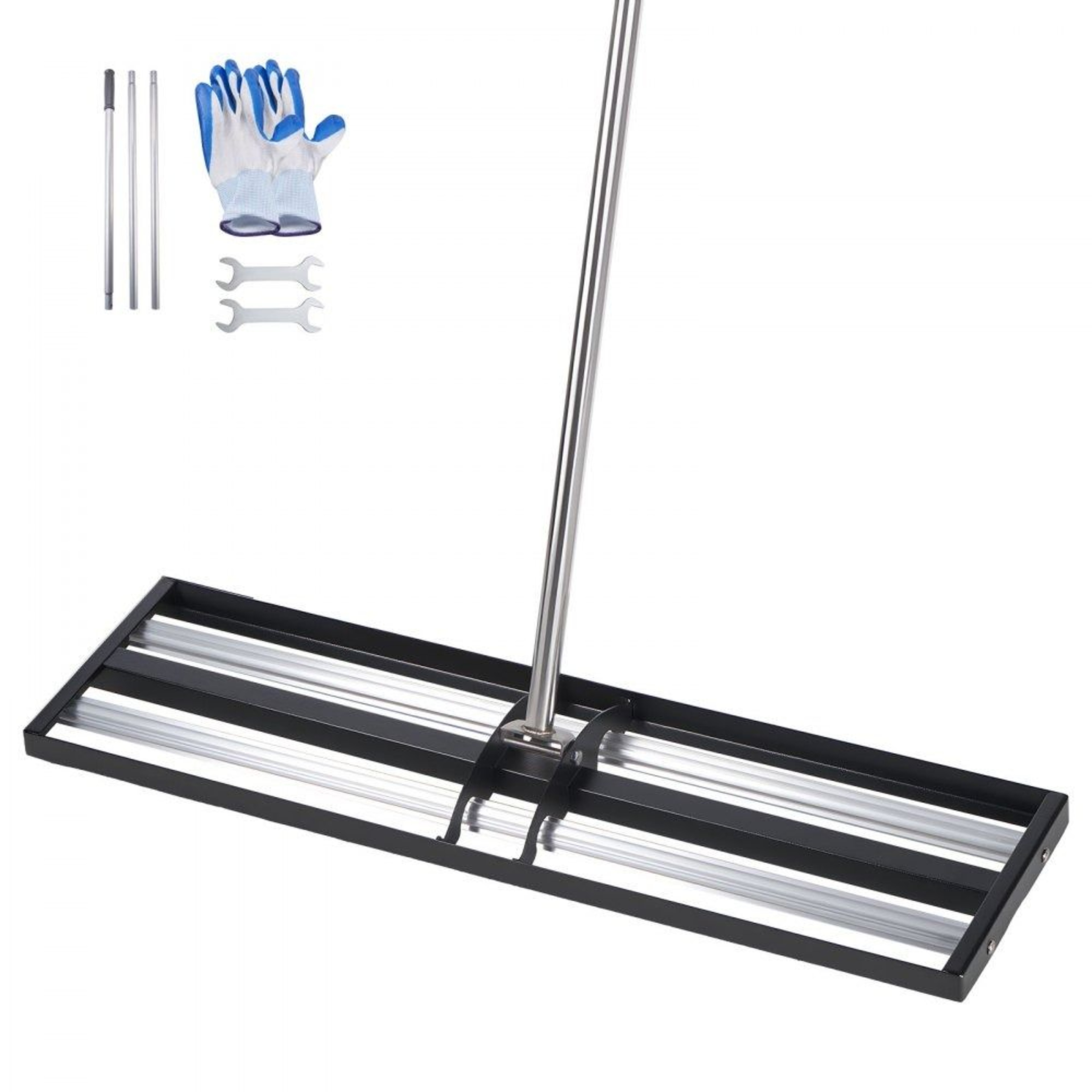 36 Inch Lawn Leveling Rake With Roller And Adjustable Handle For Yard And Garden 7