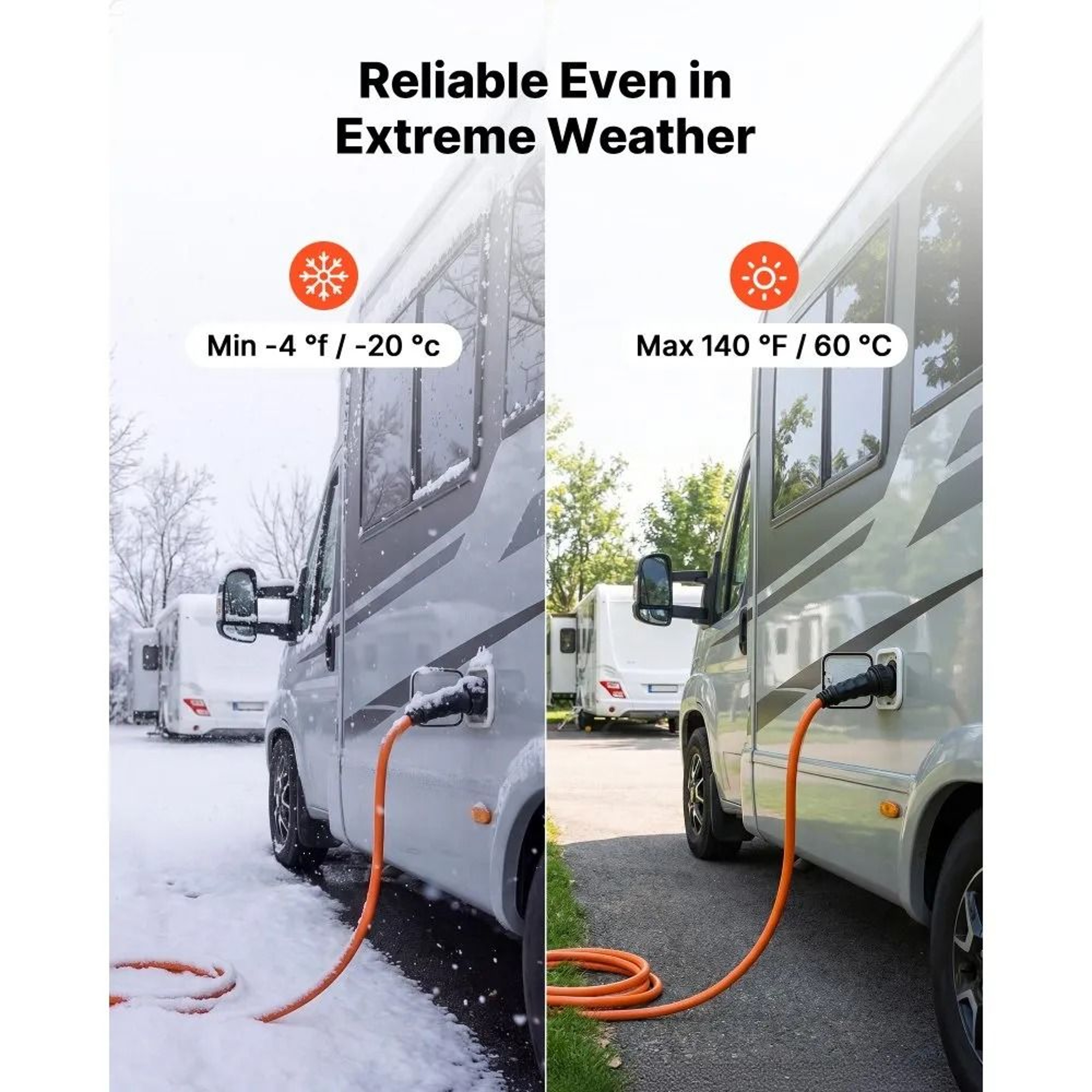 50 Amp Generator Cord 50 FT Heavy Duty RV Power Cord With NEMA 1450P To SS250R Twist Lock 4