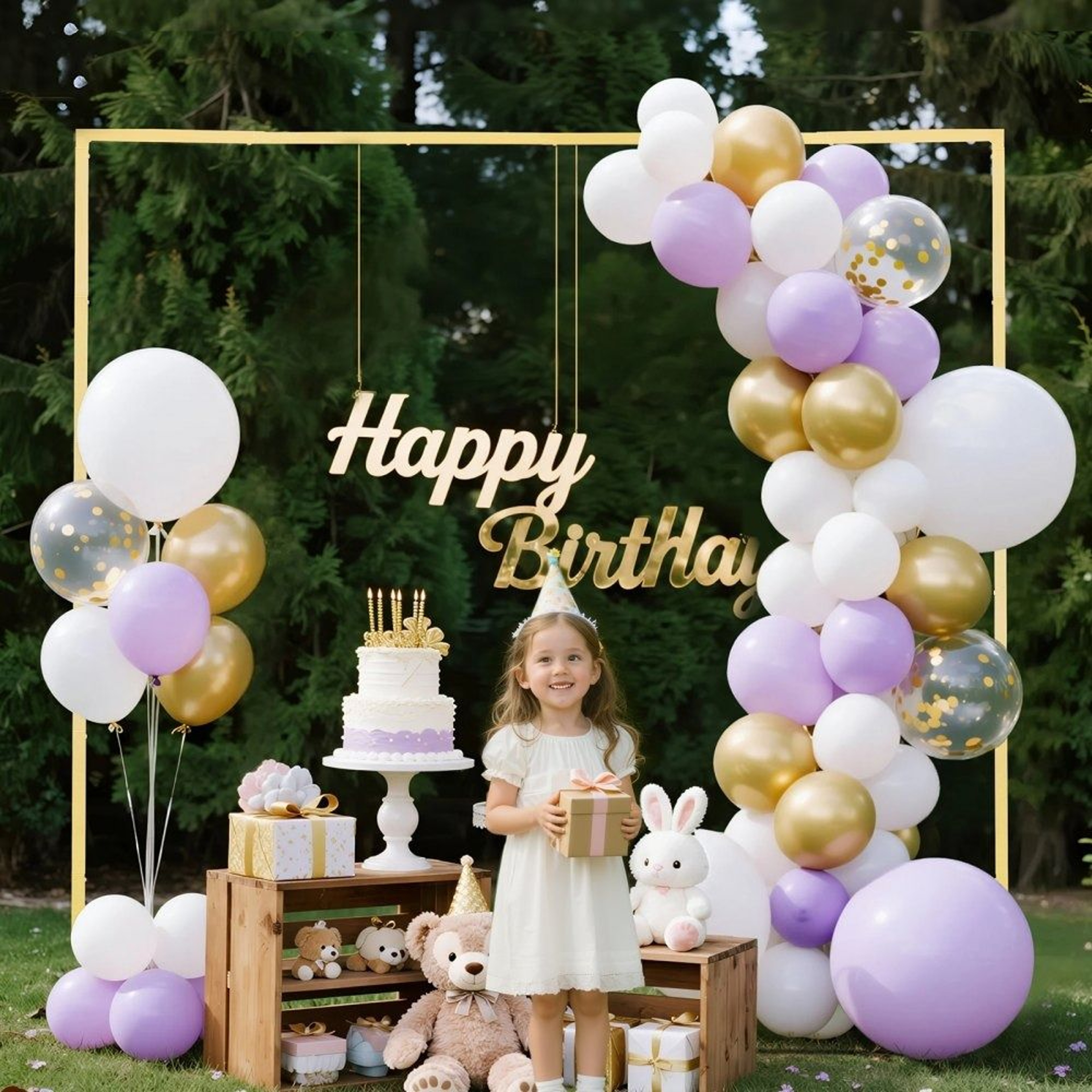 8 X 8 Ft Gold Wedding Arch Backdrop Stand For Parties And Ceremonies 4