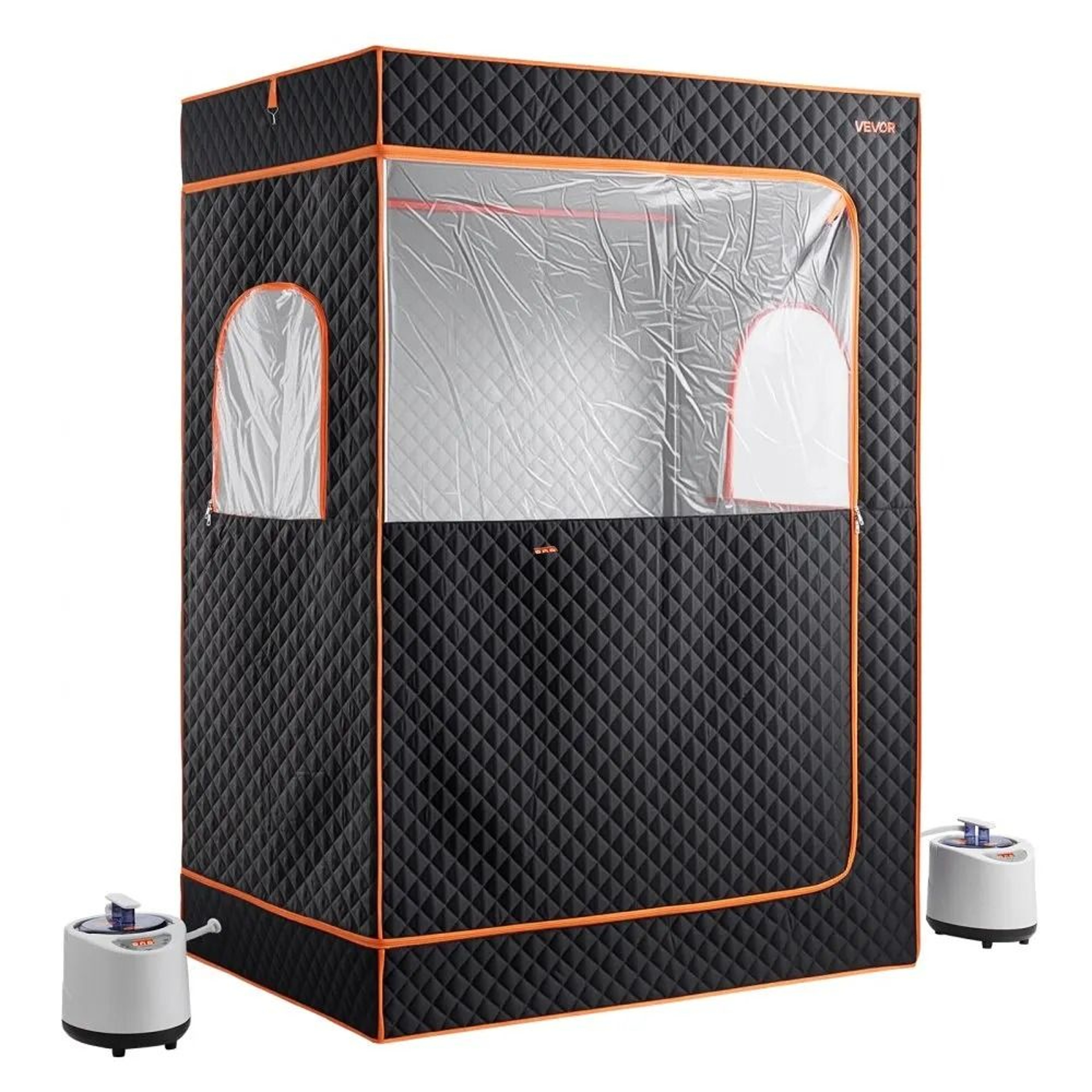2 Person Portable Steam Sauna With 1000W Steamer Chairs And Remote 7
