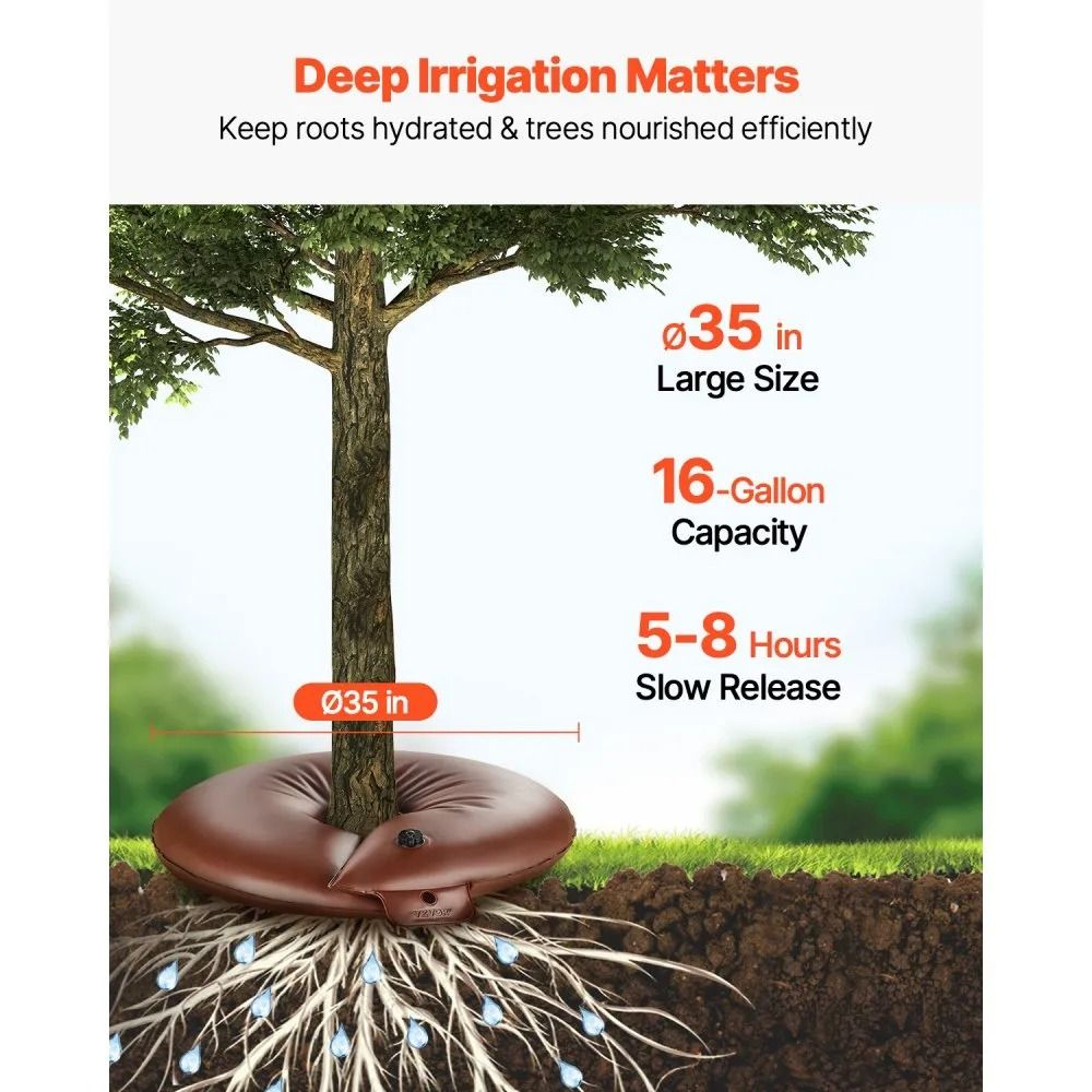 16 Gallon Tree Watering Rings 4 Pack Slow Release Tree Irrigation Bags 2
