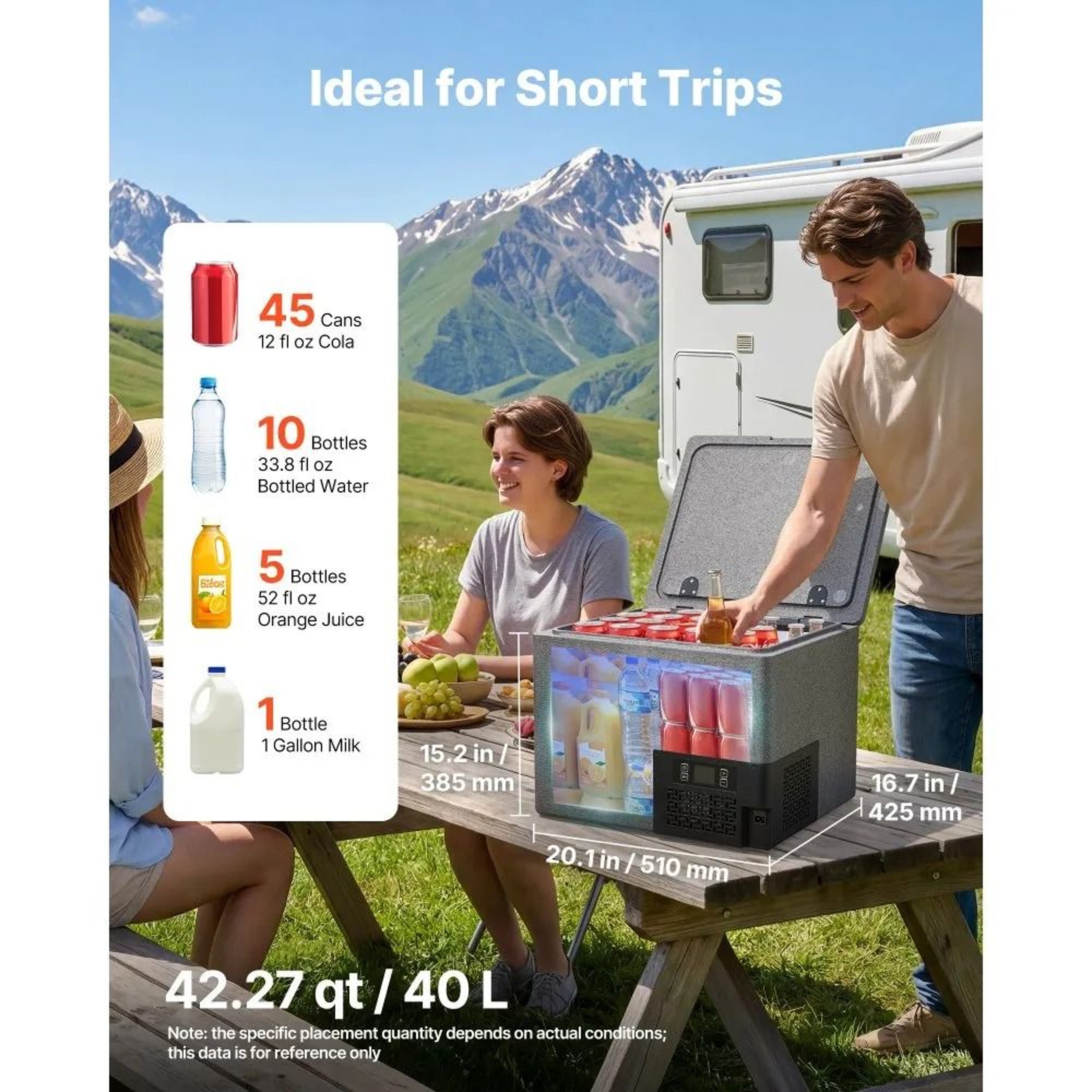 40L Portable Car Refrigerator With Fast Cooling 12V Compressor Freezer For Camping And Travel 3