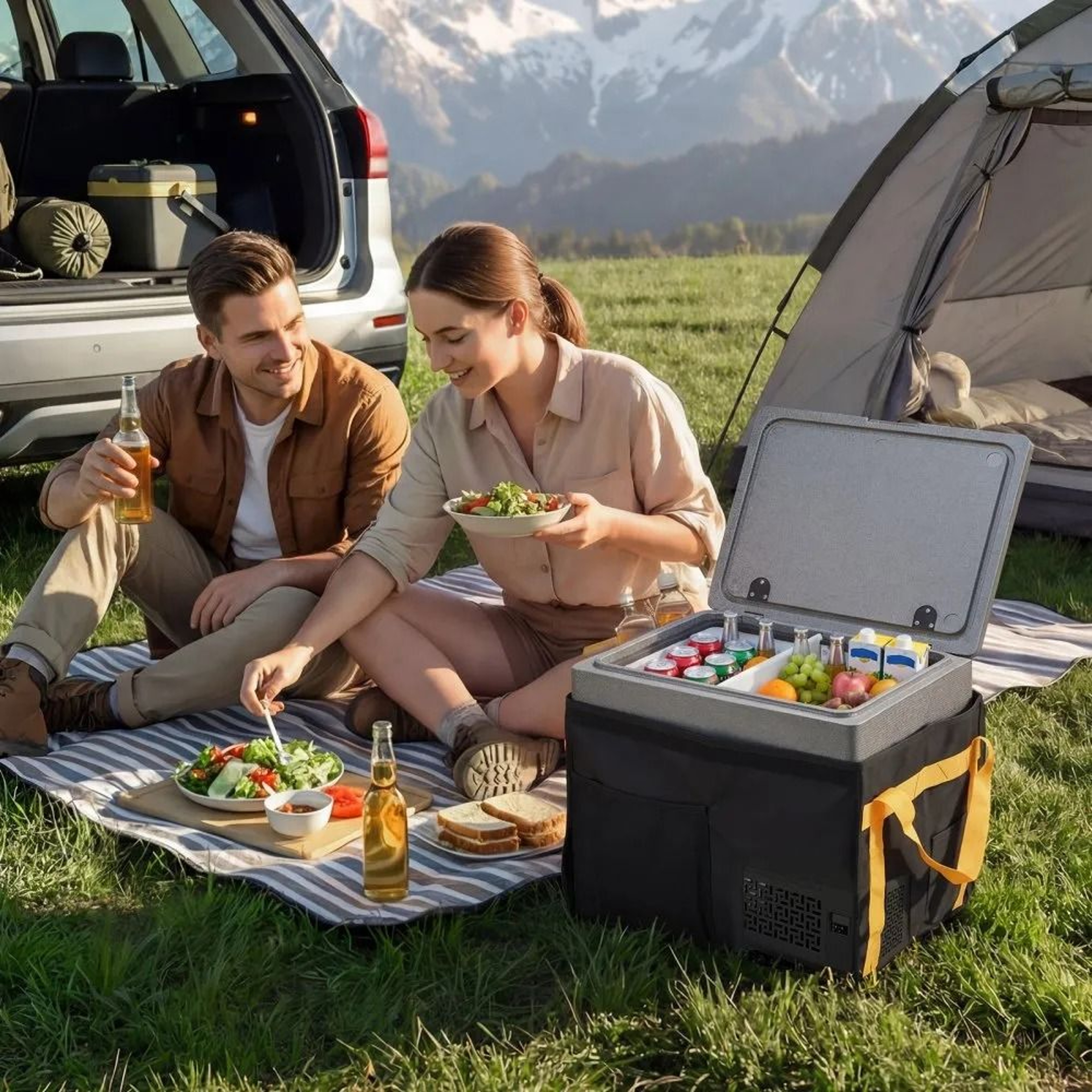 40L Portable Car Refrigerator With Fast Cooling 12V Compressor Freezer For Camping And Travel 6
