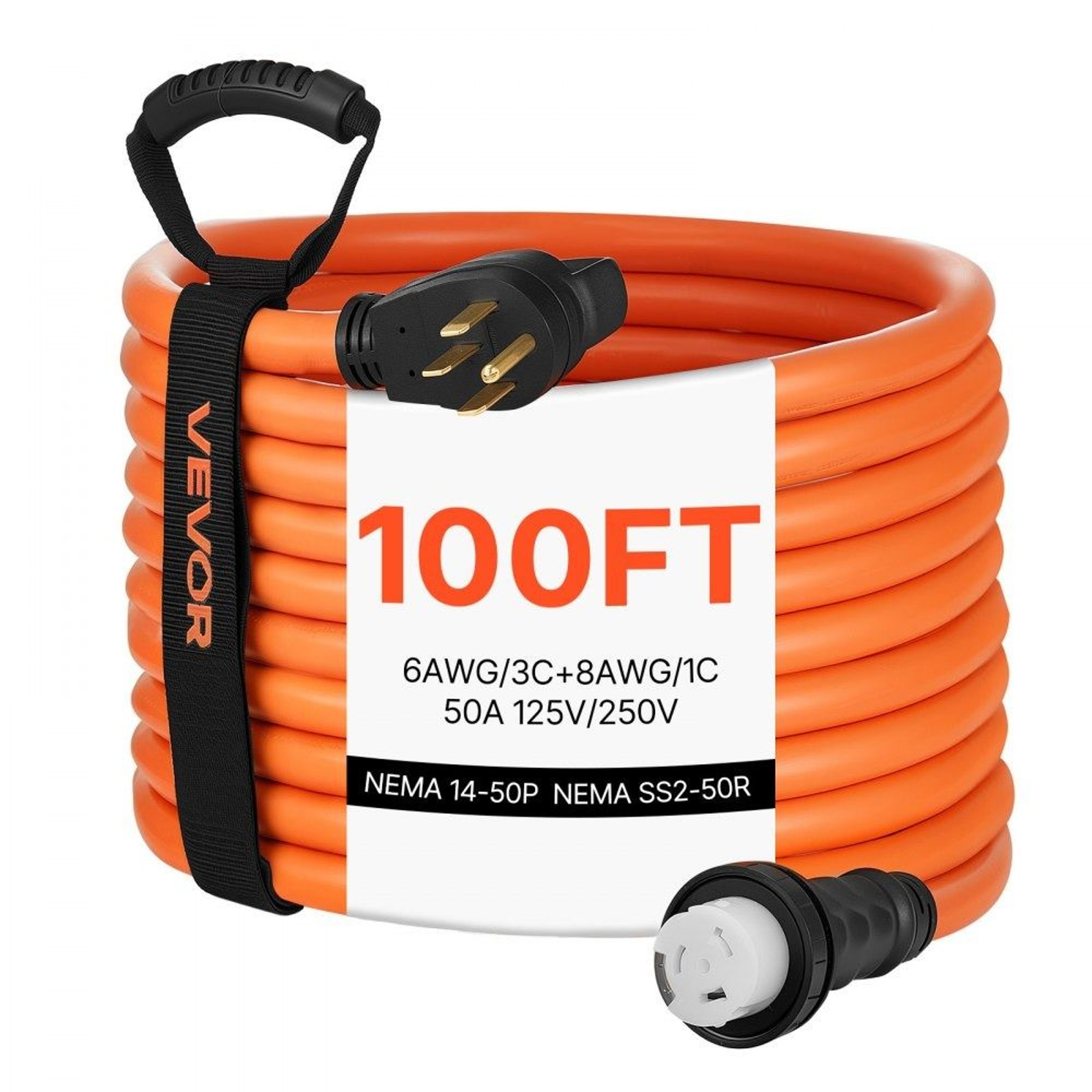 100FT 50 Amp Generator Cord Heavy Duty RV Power Cord With Twist Lock 0