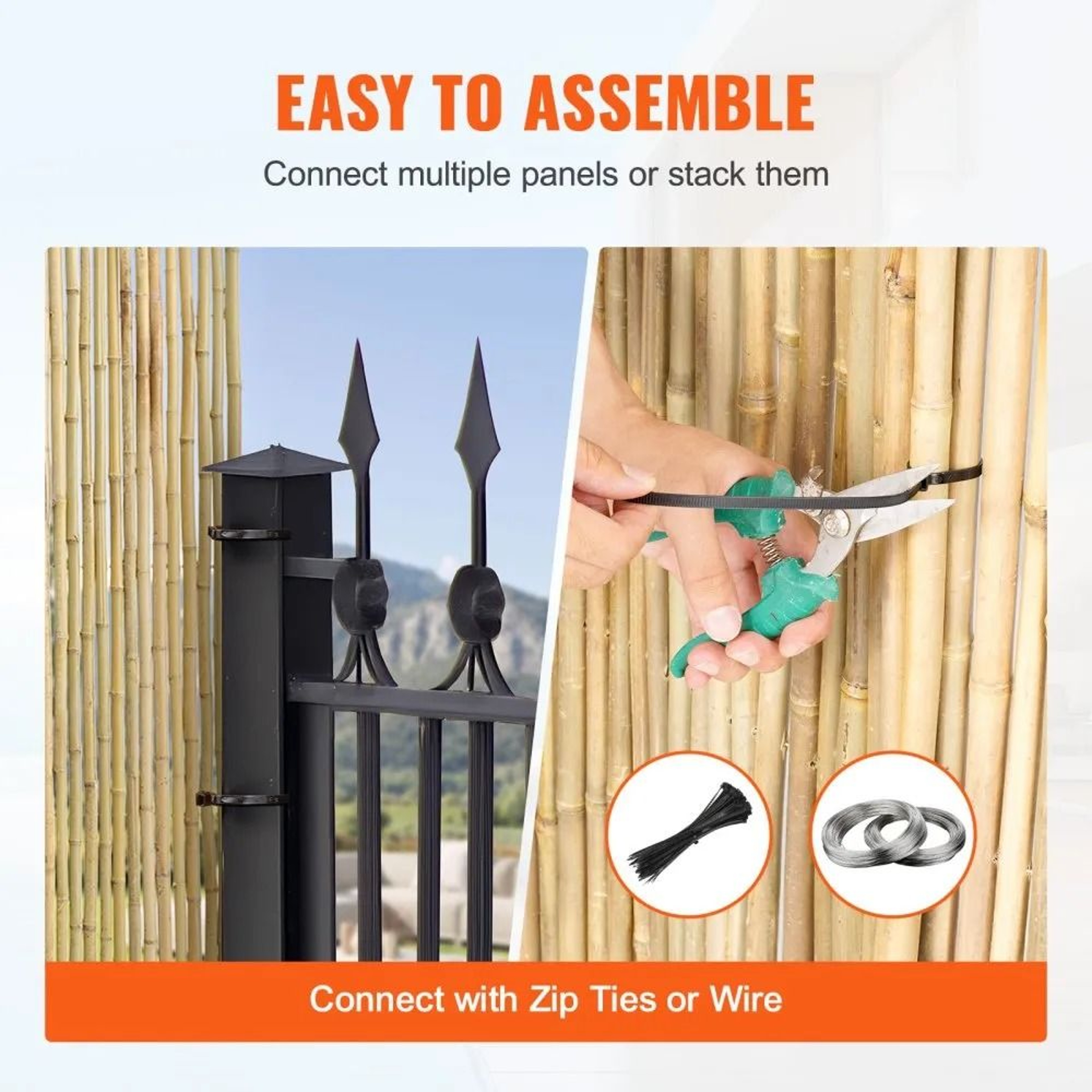 Natural Bamboo Privacy Fence Roll Outdoor Garden Patio Screen 5