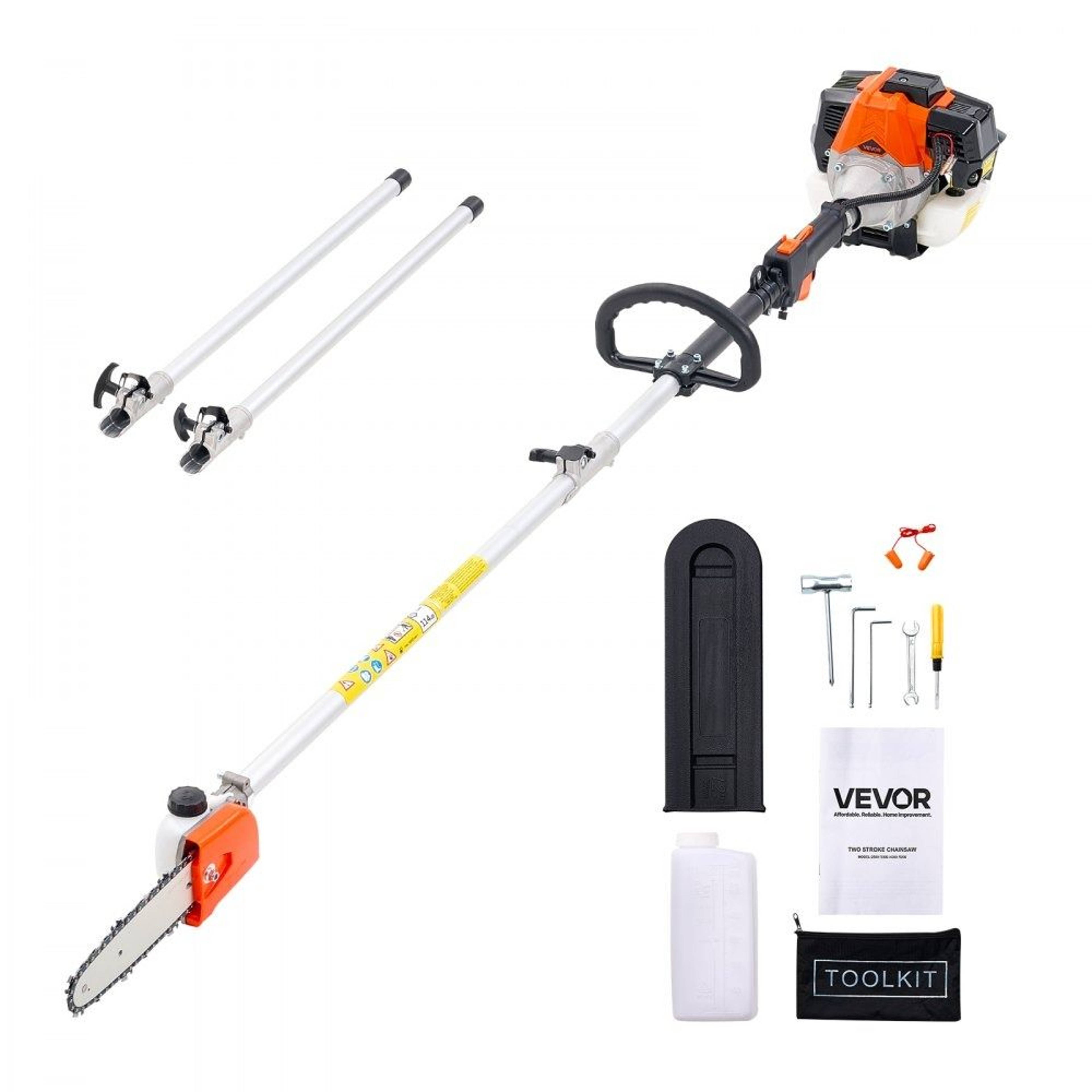 33CC Gas Pole Saw Extendable Tree Trimmer With 8 Inch Cutting Bar 0
