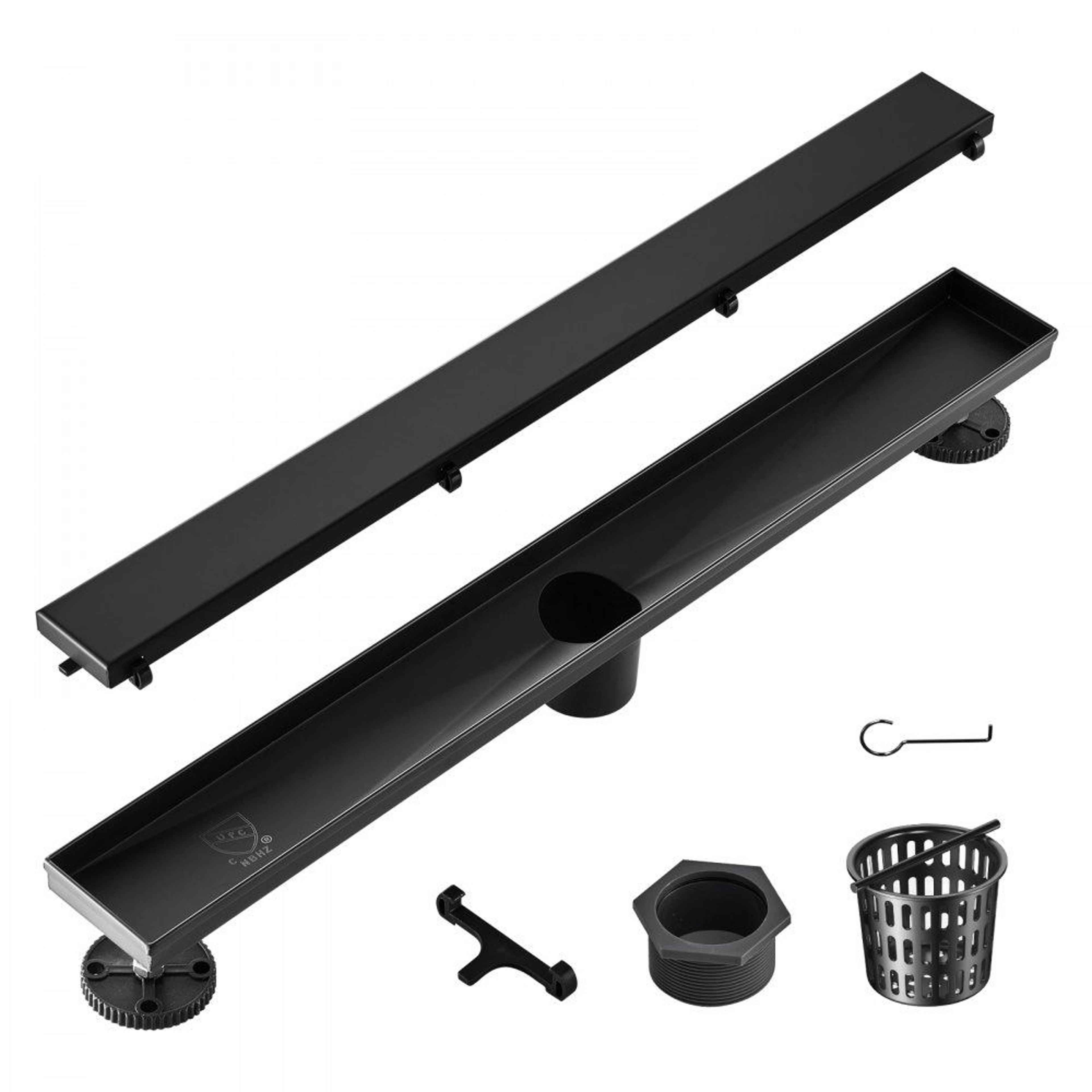24 Inch Linear Shower Drain With Tile Insert Hair Strainer And Stainless Steel Floor Drain 6
