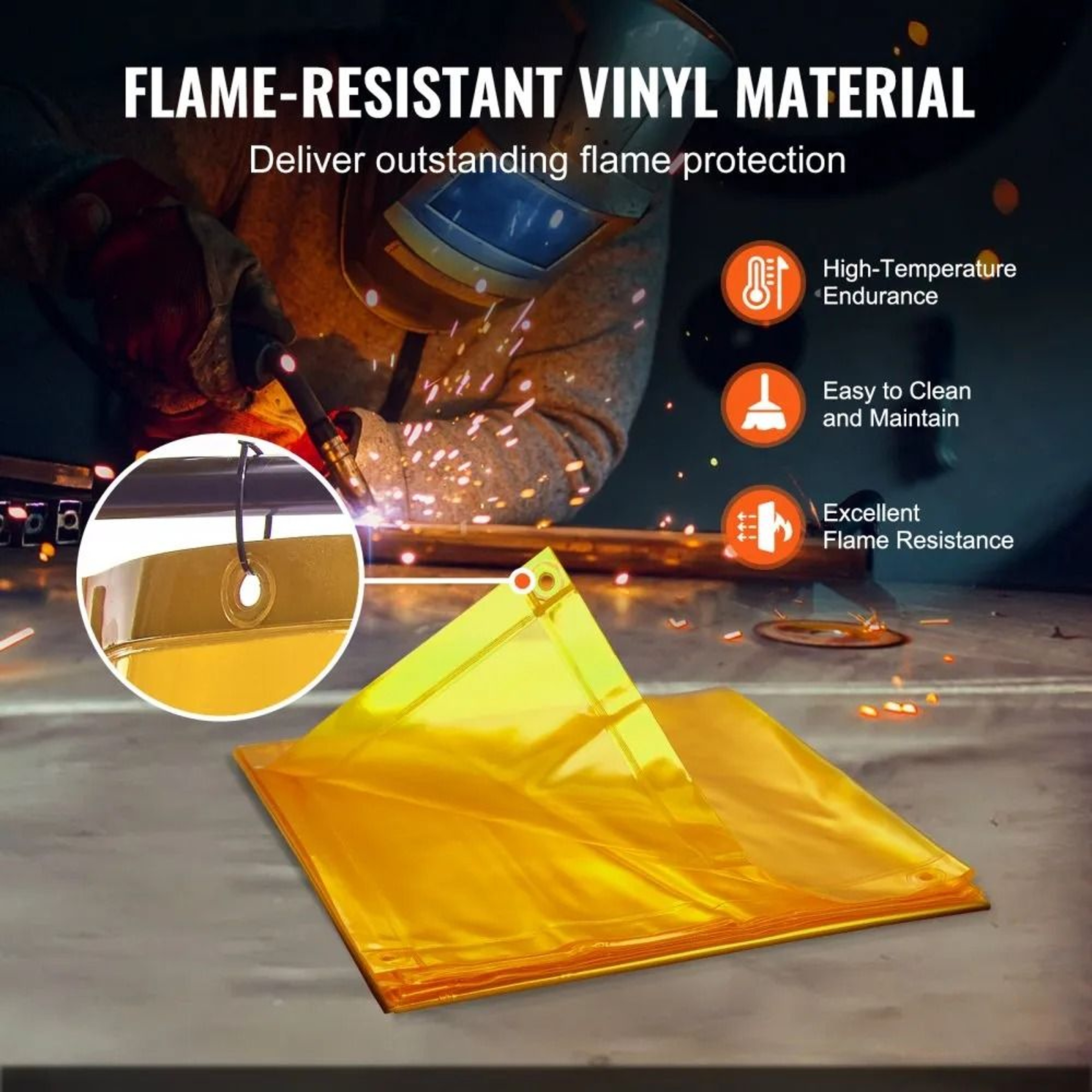 6 X 8 Ft Welding Screen With Frame Flame Resistant Welding Curtain On Wheels 1