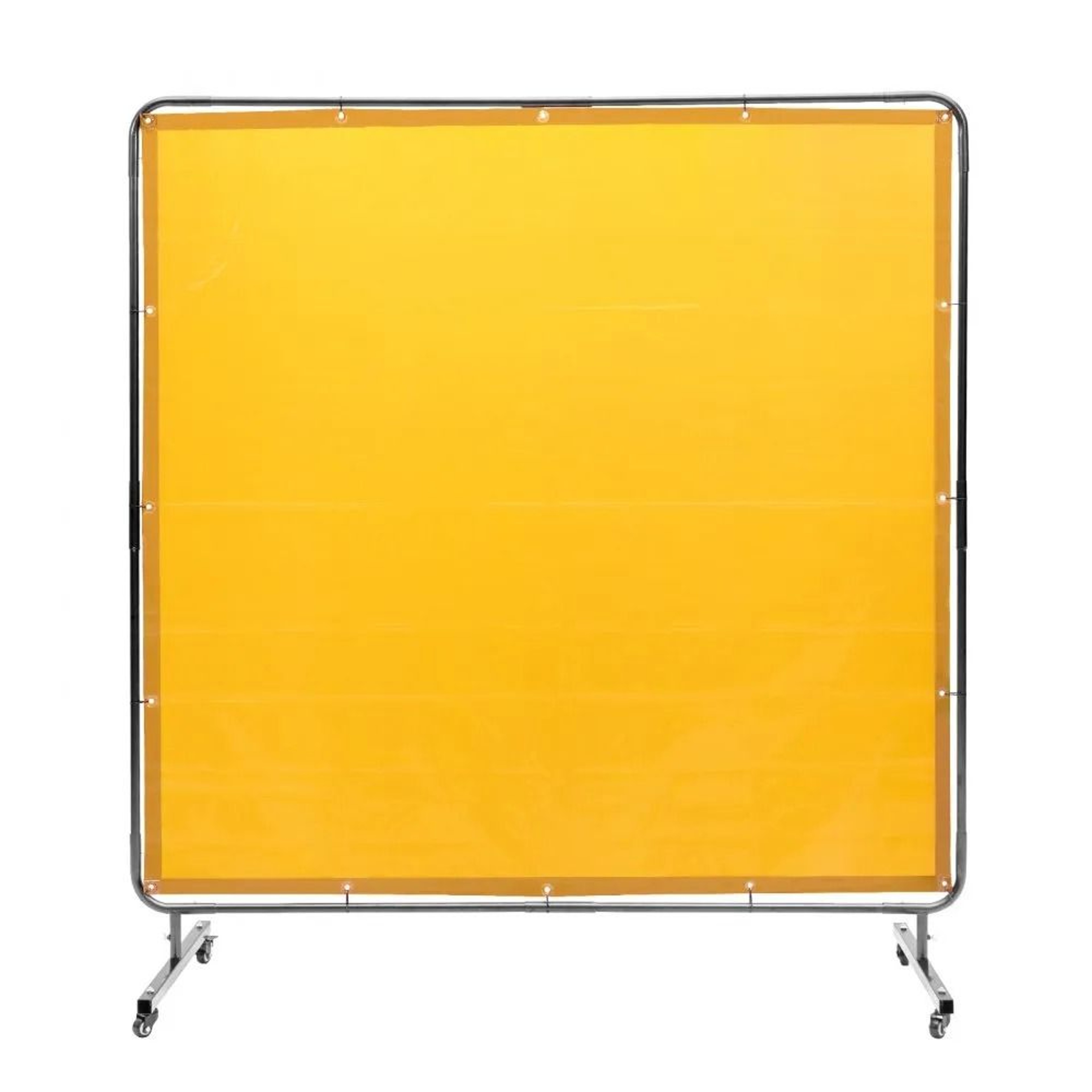 6 X 6 Mobile Welding Screen With Flame Resistant Vinyl Curtain And Locking Wheels 0